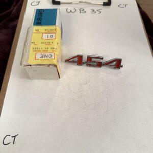 NOS 73 74 CHEVELLE EL CAMINO 454 FRONT FENDER EMBLEM GM 336119