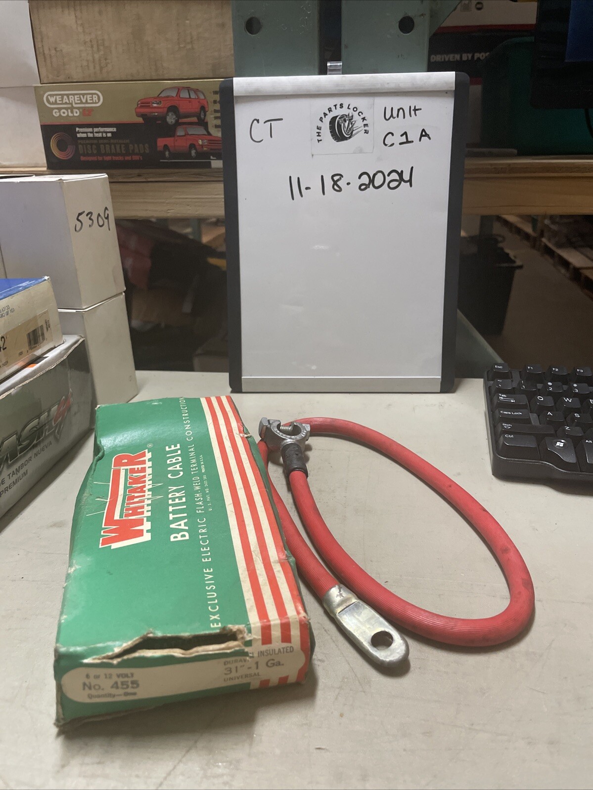 NOS Whitaker Battery Cable #455 31” length