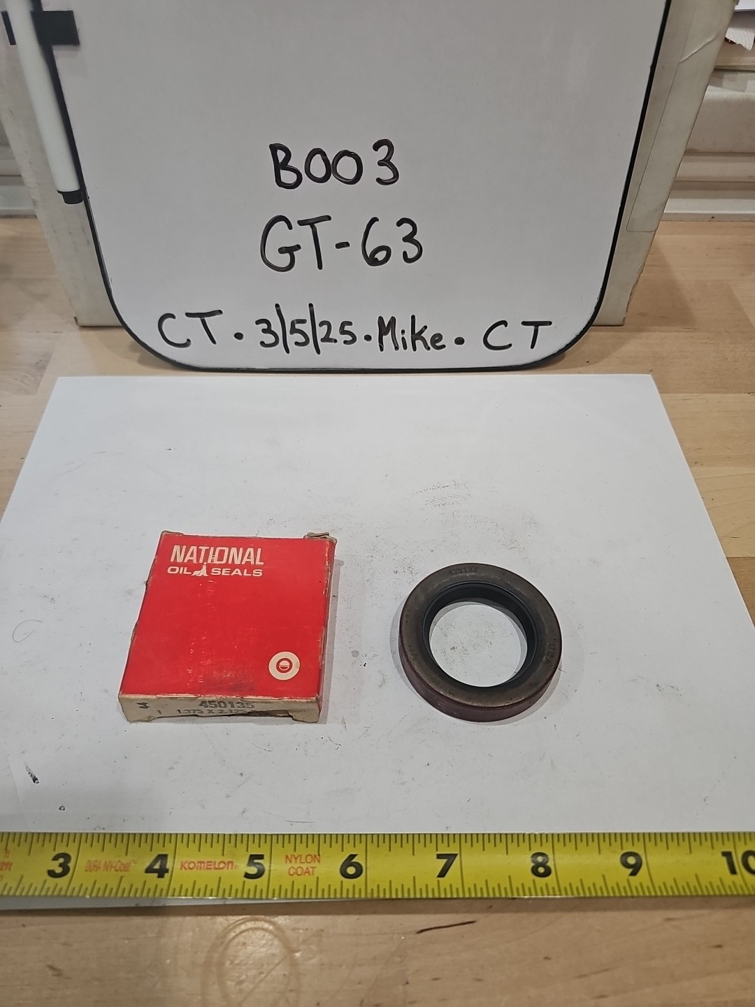 National 450135 Oil Seal = 1.375" X 2.125" X .437"~ Made In USA