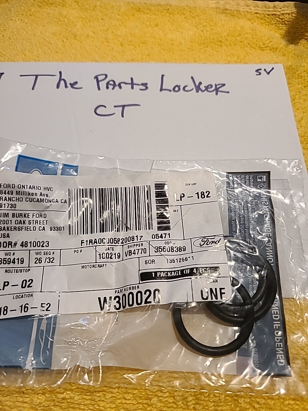 New Ford Sealing Ring W300020 OEM PACK OF 3- L6.0 DIESEL OIL INLET PIPE SEAL