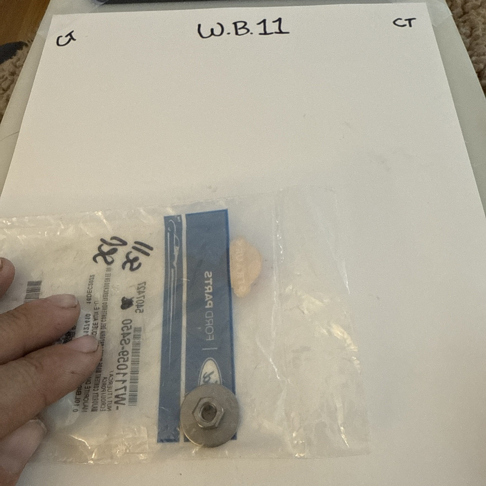 New Genuine Ford Nut And Washer Assembly Hex. (2017-2019) OE W711059-S450 - Image 3