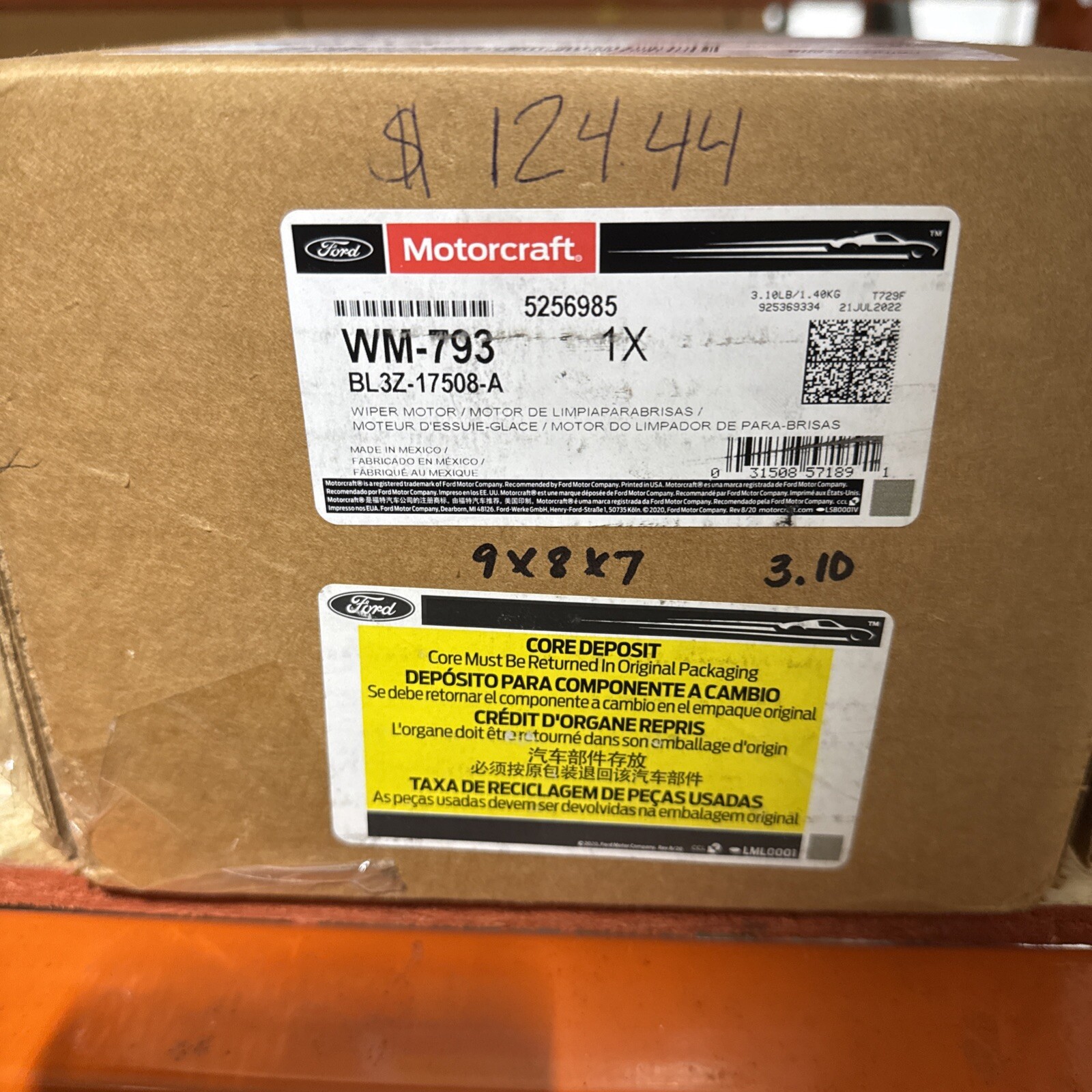 New Wiper Motor Motorcraft WM793 - Image 3