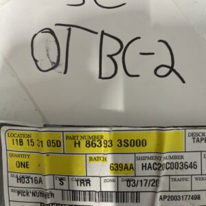 OEM Hyundai Exterior Right Rear Black Out Tape 863933S000 NOS