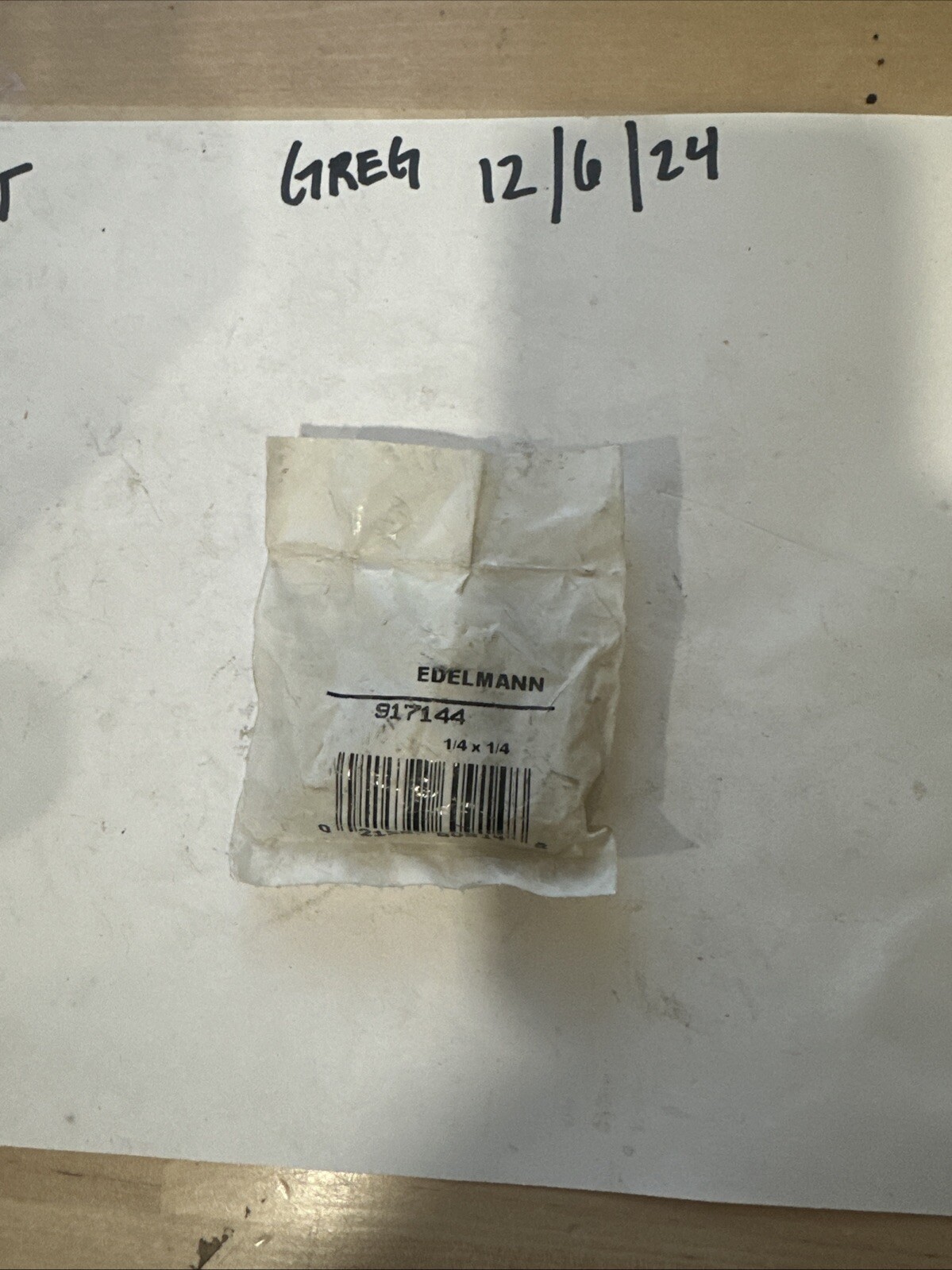 PACK OF 2 EDELMANN 917144 NYLON AIR BRAKE TUBE FITTING TEE THREAD RUM 1/4 X 1/4"