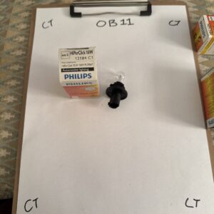 Philips Genuine 12184C1 HiPerClick Halogen Back Up light Bulb, Made in France