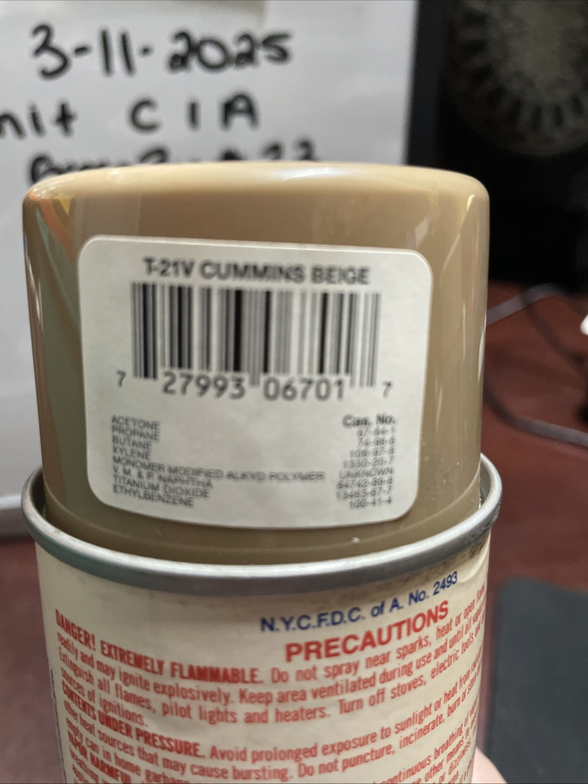 Pioneer Fast Drying Engine Enamel, Cummins Beige T-21V - Image 4