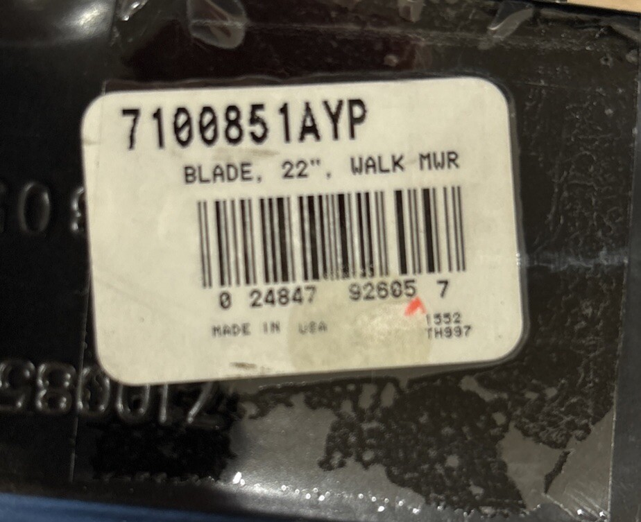 Qty-1 21.5” Briggs and Stratton 7100851AYP Mower Blade Walk Behind Mower - Image 3