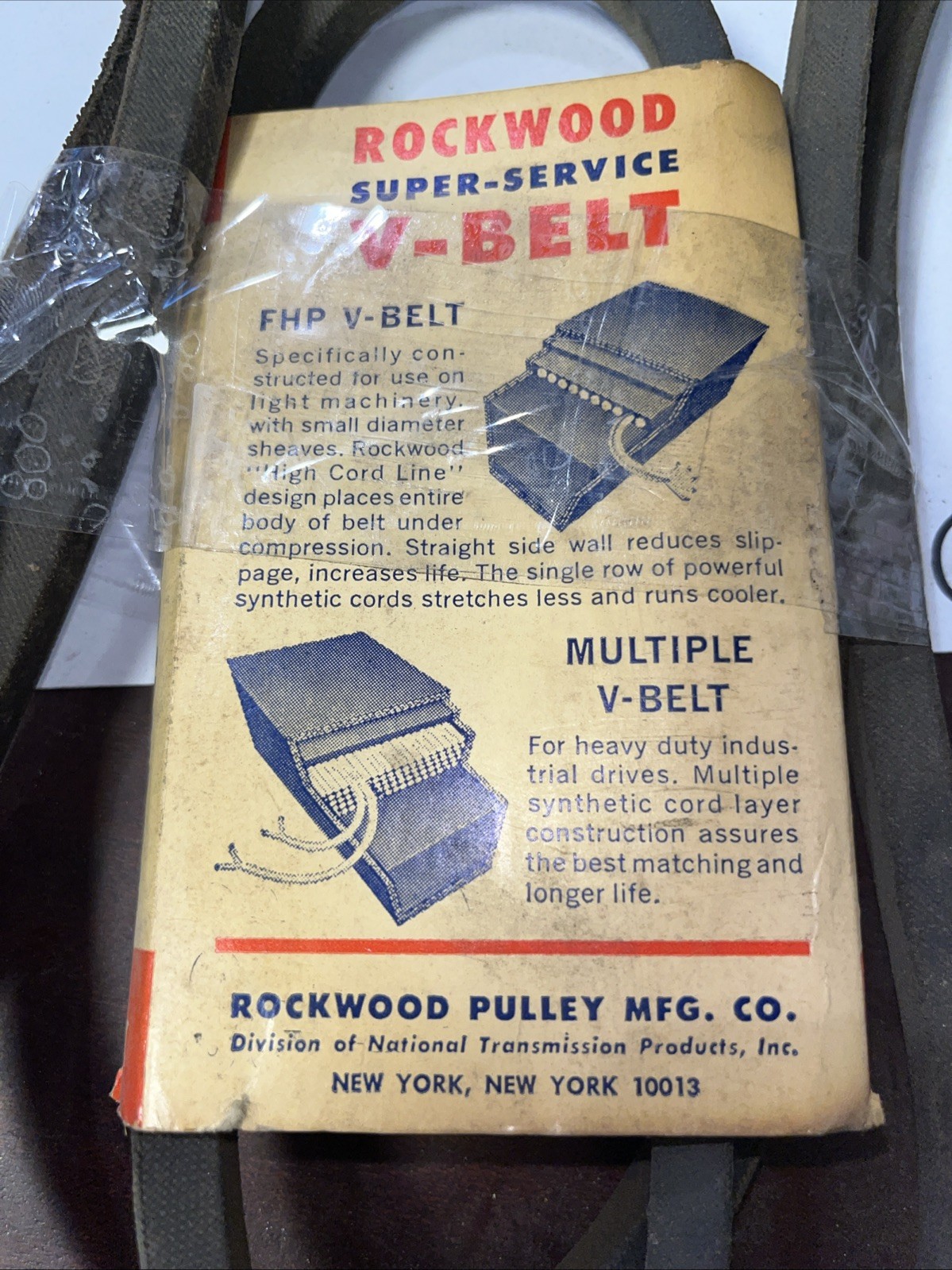 ROCKWOOD V Belt 4L930 -New - Image 4