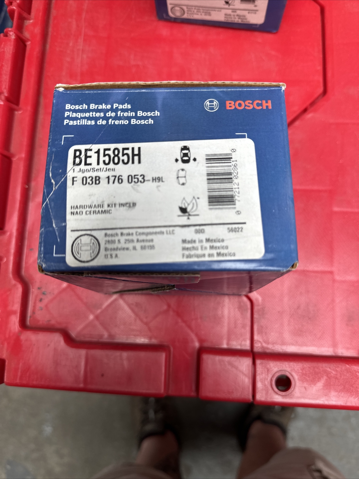 Rear Blue Brake Pads Bosch BE1585H for Honda Pilot 2012-2015