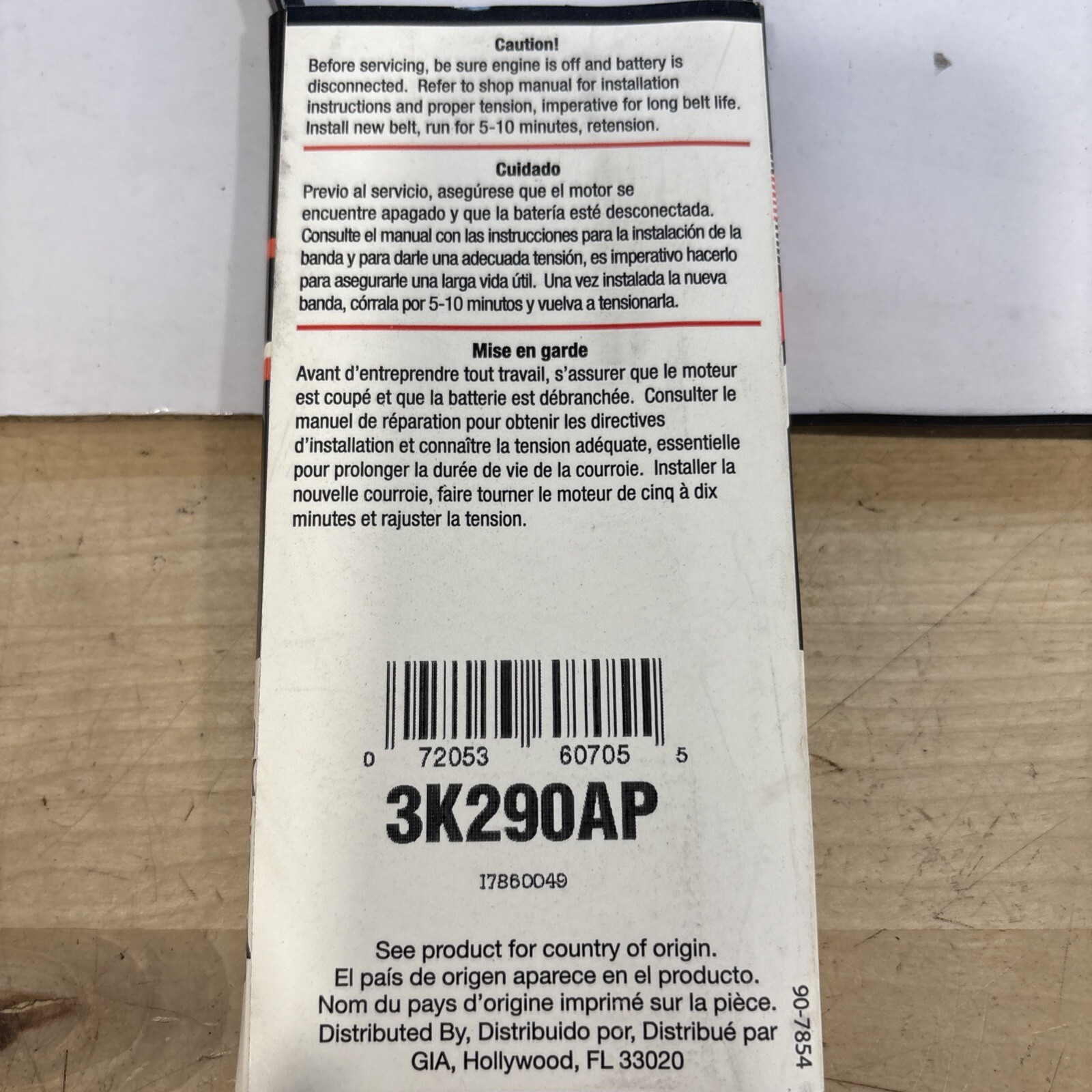 Road MAX Serpentine Belt-Automotive V-Ribbed Belt 3K290AP - Image 4