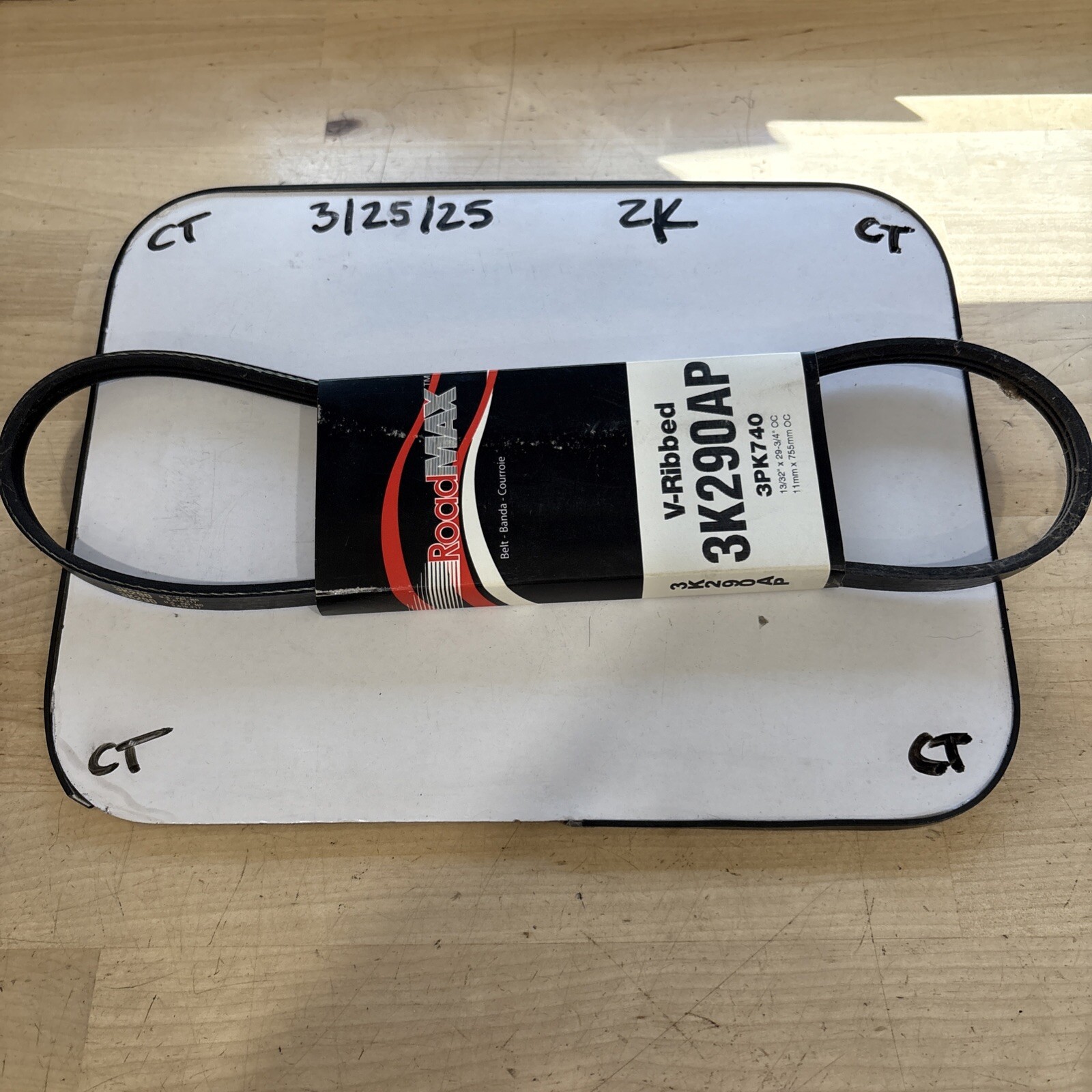 Road MAX Serpentine Belt-Automotive V-Ribbed Belt 3K290AP