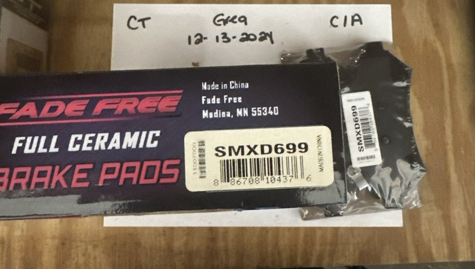 SMXD699 PRO PLUS Automotive Ceramic Fade Free Disc Brake Pads Front