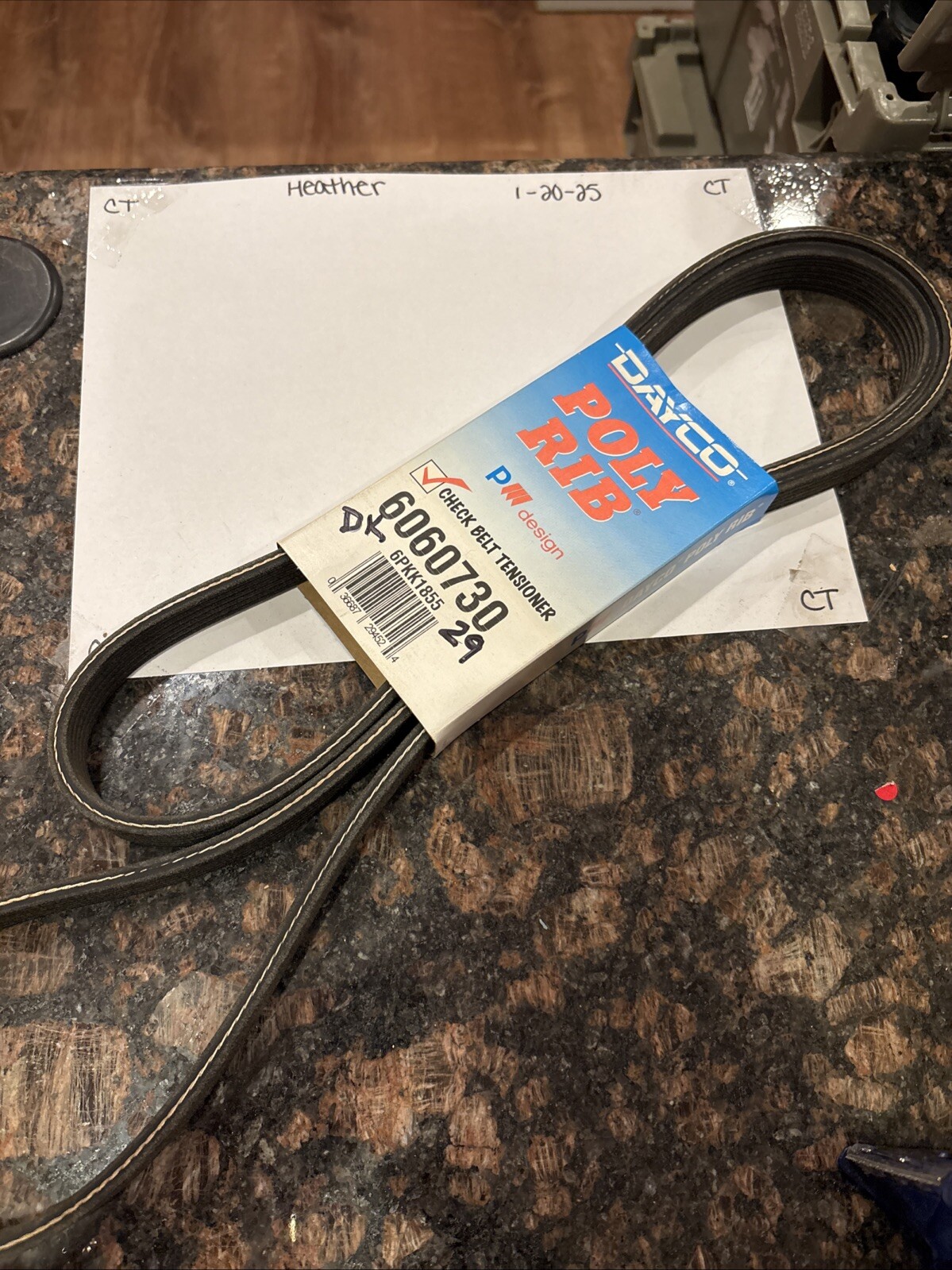 Serpentine Belt Dayco 6060730 / 6PKK1855