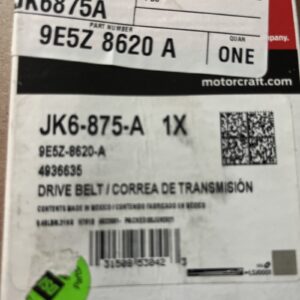 Serpentine Belt Motorcraft JK6-875-A / Ford 9E5Z-8620-A