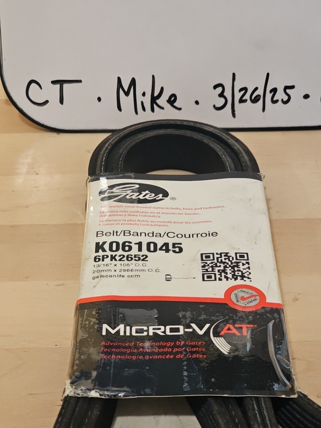 Serpentine Belt-Premium OE Micro-V Belt Gates K061045 - Image 3