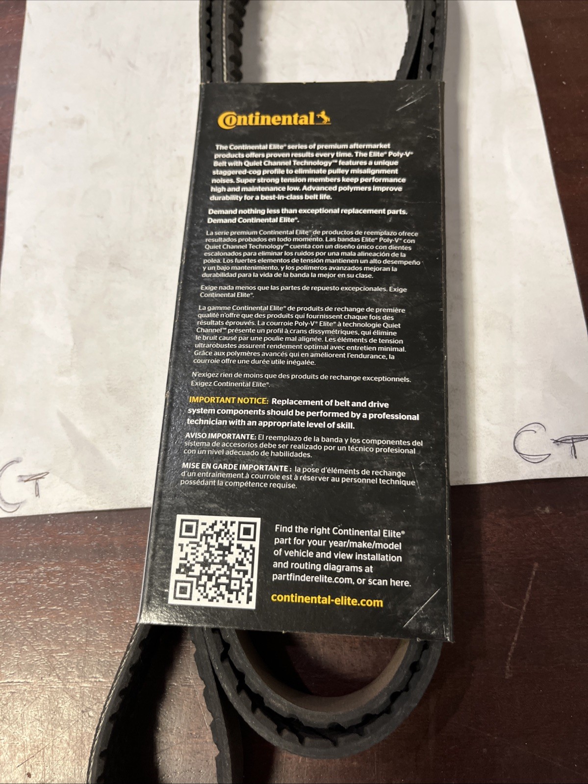 Serpentine Multi-V Belt Continental Elite 4060885 OE Technology Series 6PK2250 - Image 4