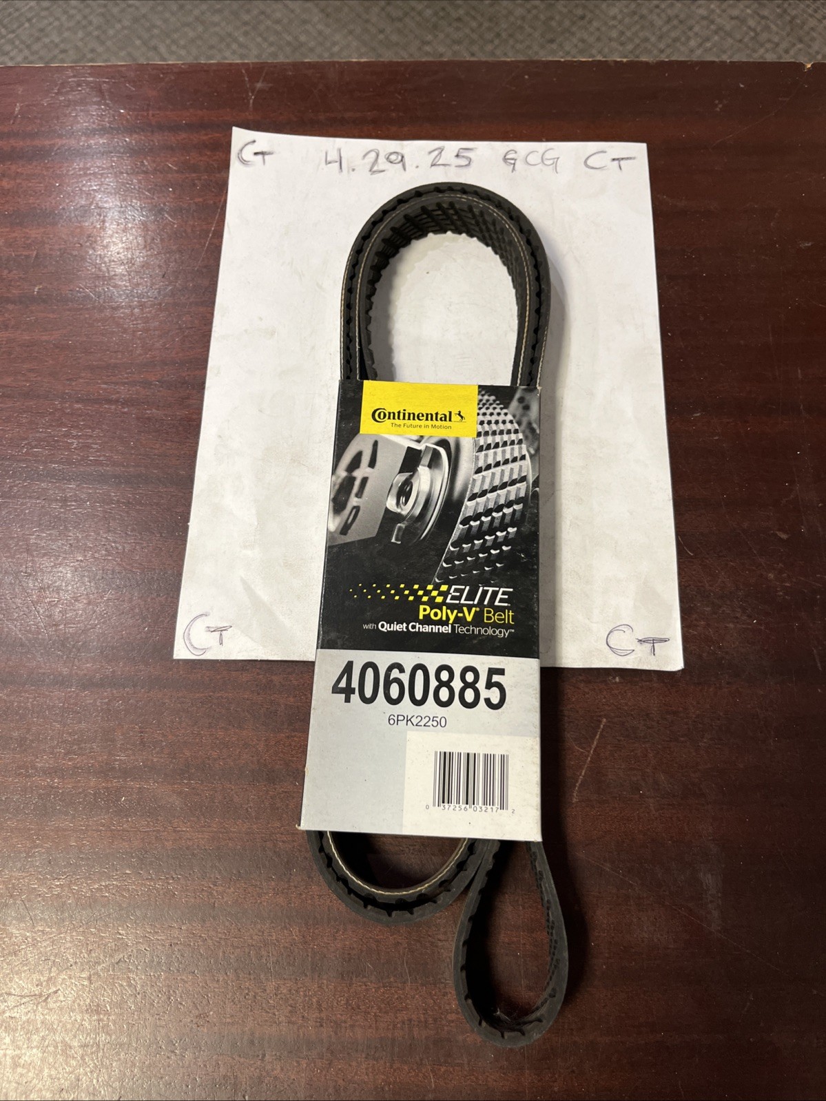 Serpentine Multi-V Belt Continental Elite 4060885 OE Technology Series 6PK2250