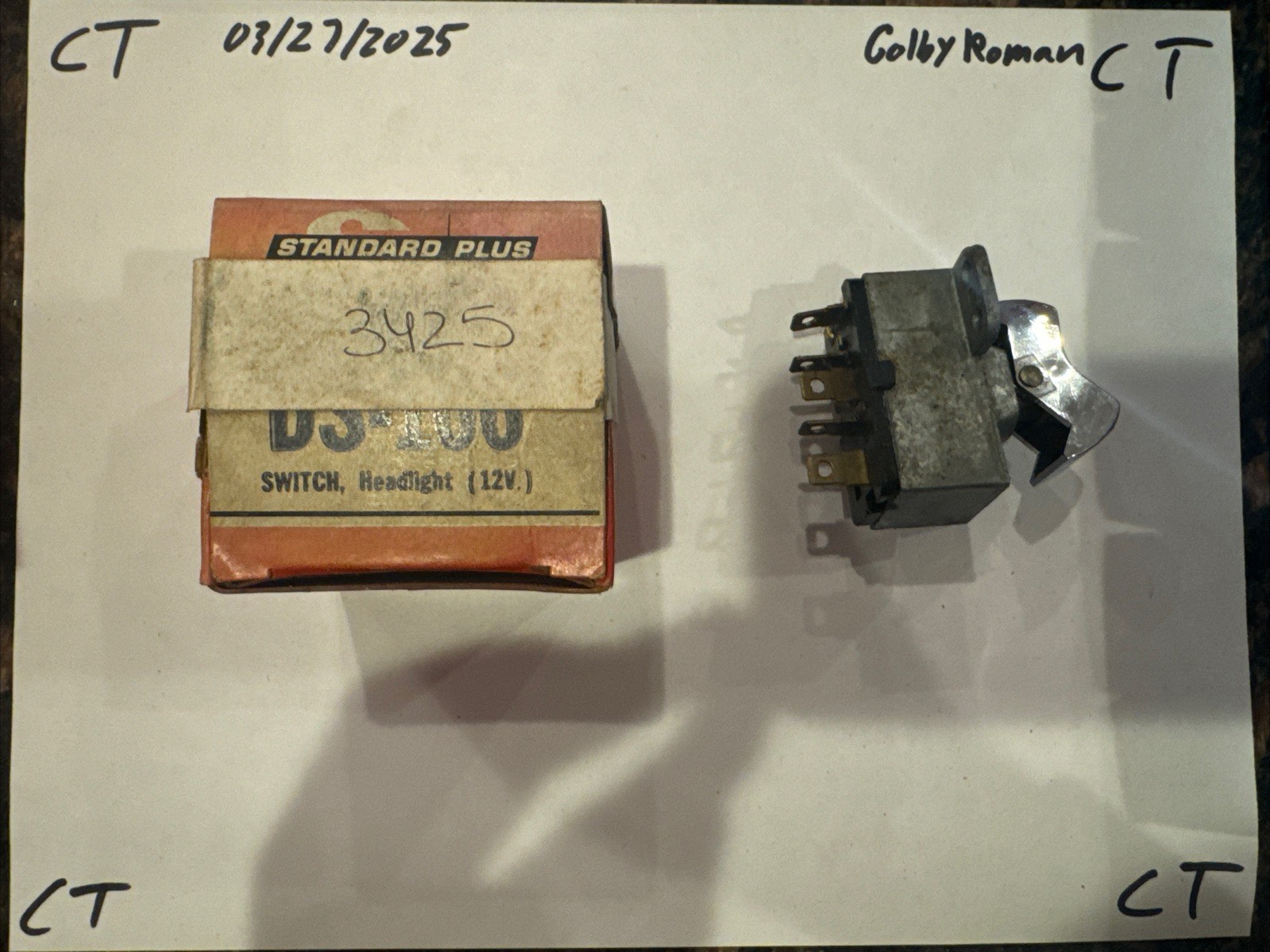 Standard Ignition Parts DS-100 Switch, Headlight (12v.)