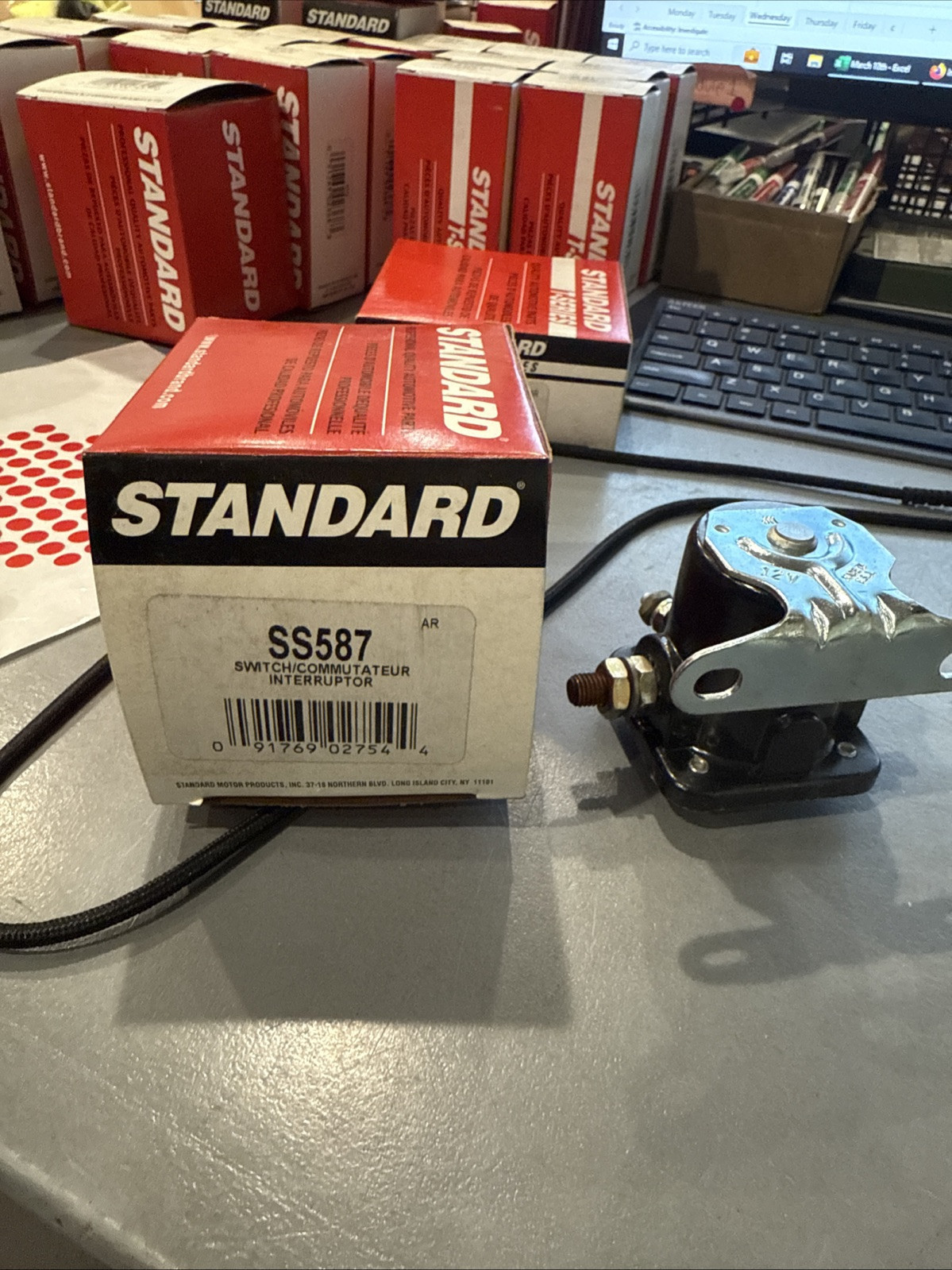 Standard Motor Parts Starter Solenoid. Part SS587