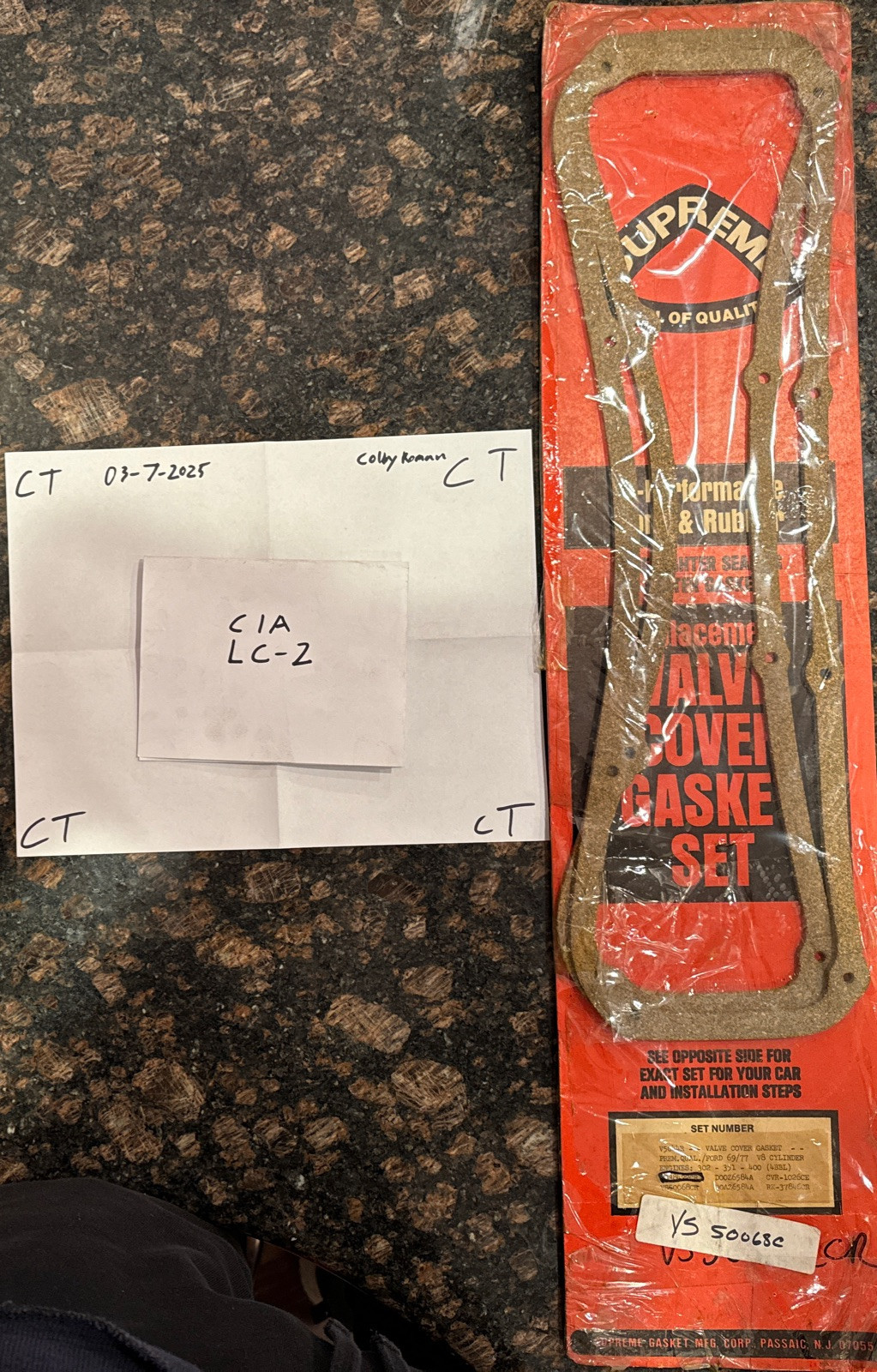 Supreme Hi-performance cork and Rubber seal Gasket VS 38422CR