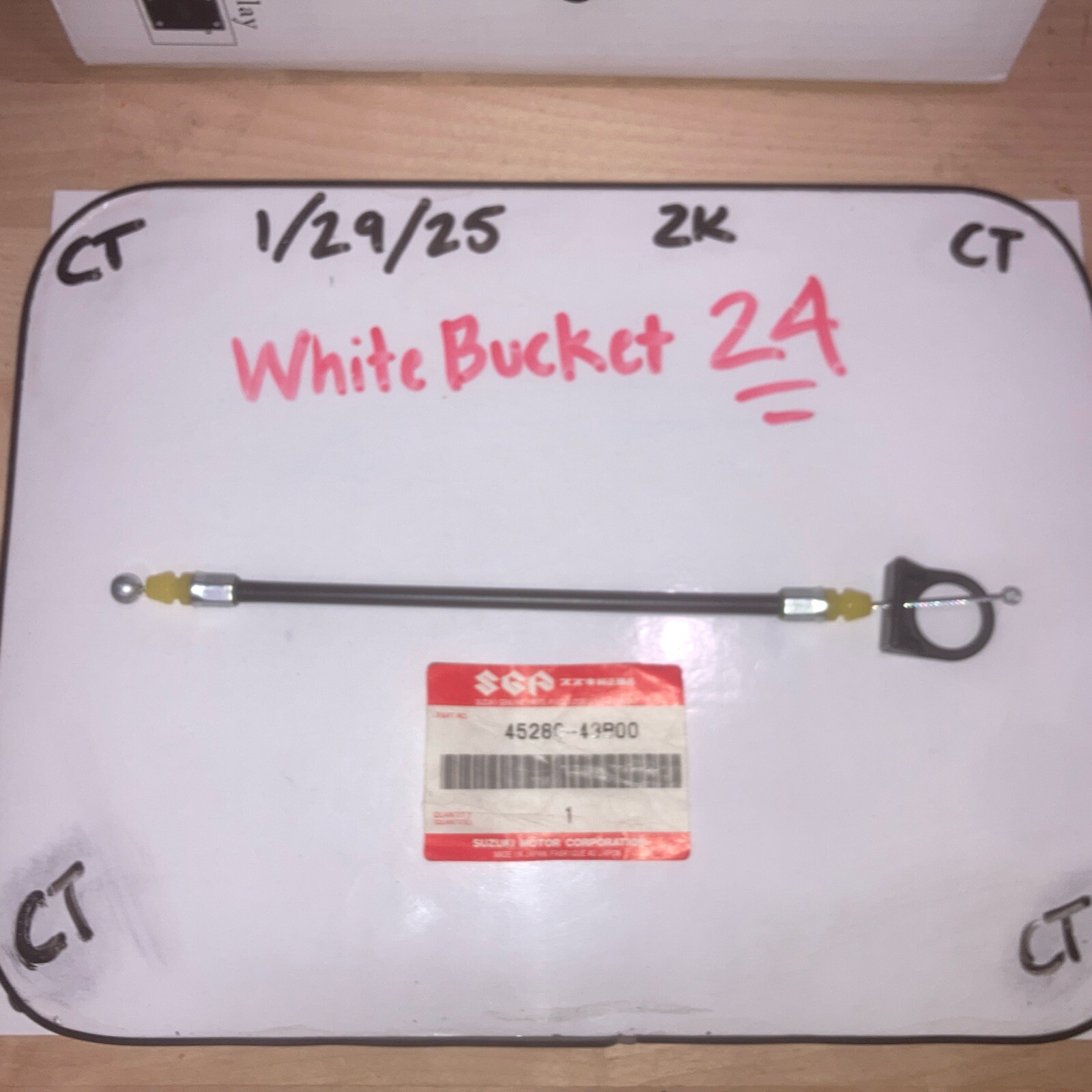 Suzuki 45280-43B00 Quad racer Seat Lock Cable (rear)