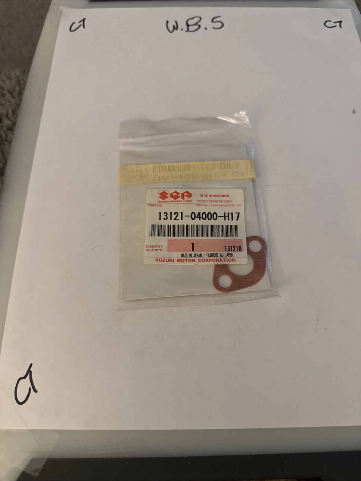 Suzuki Intake Pipe Gasket, 13121-04000-H17