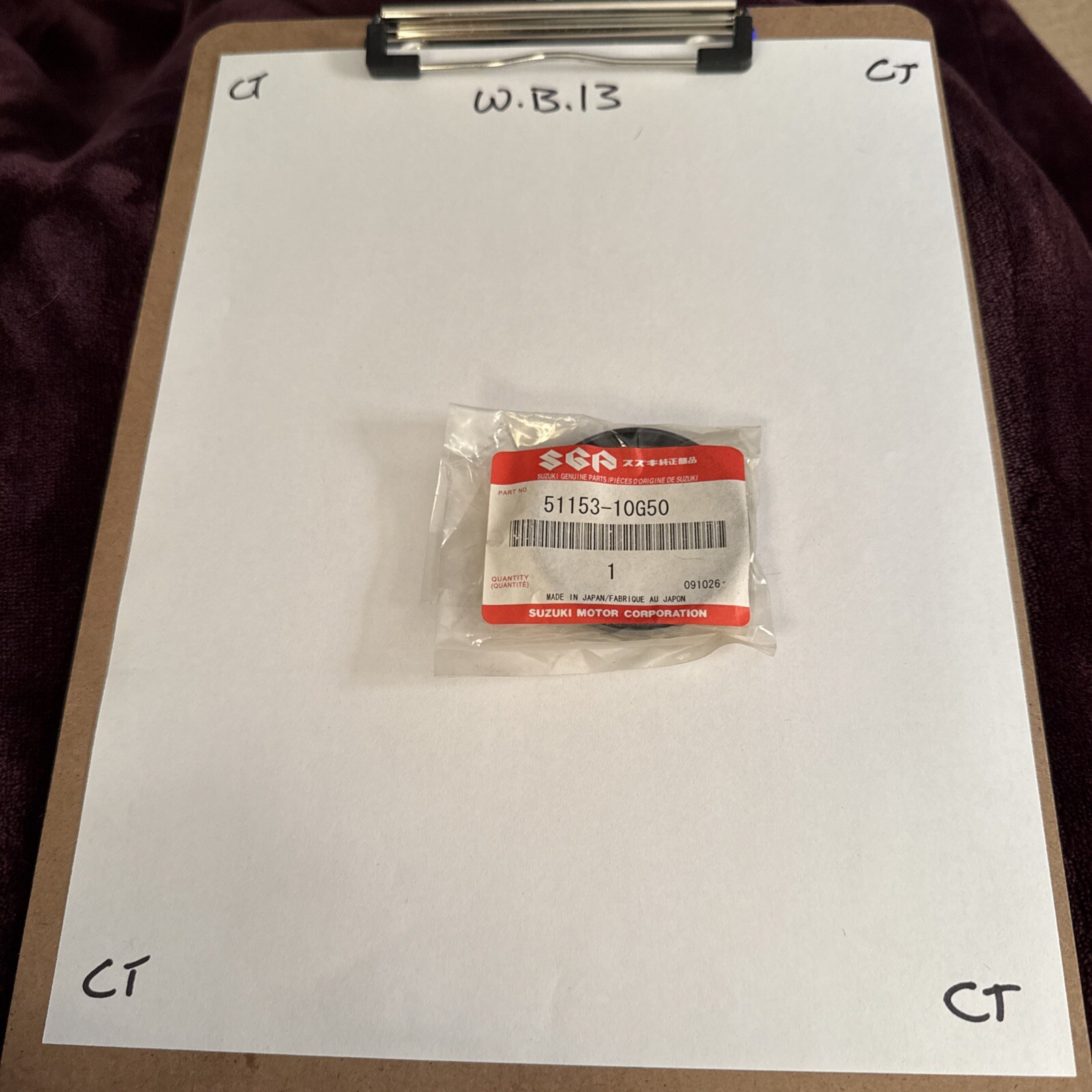 Suzuki OEM Part 51153-10G50 SEAL, OIL