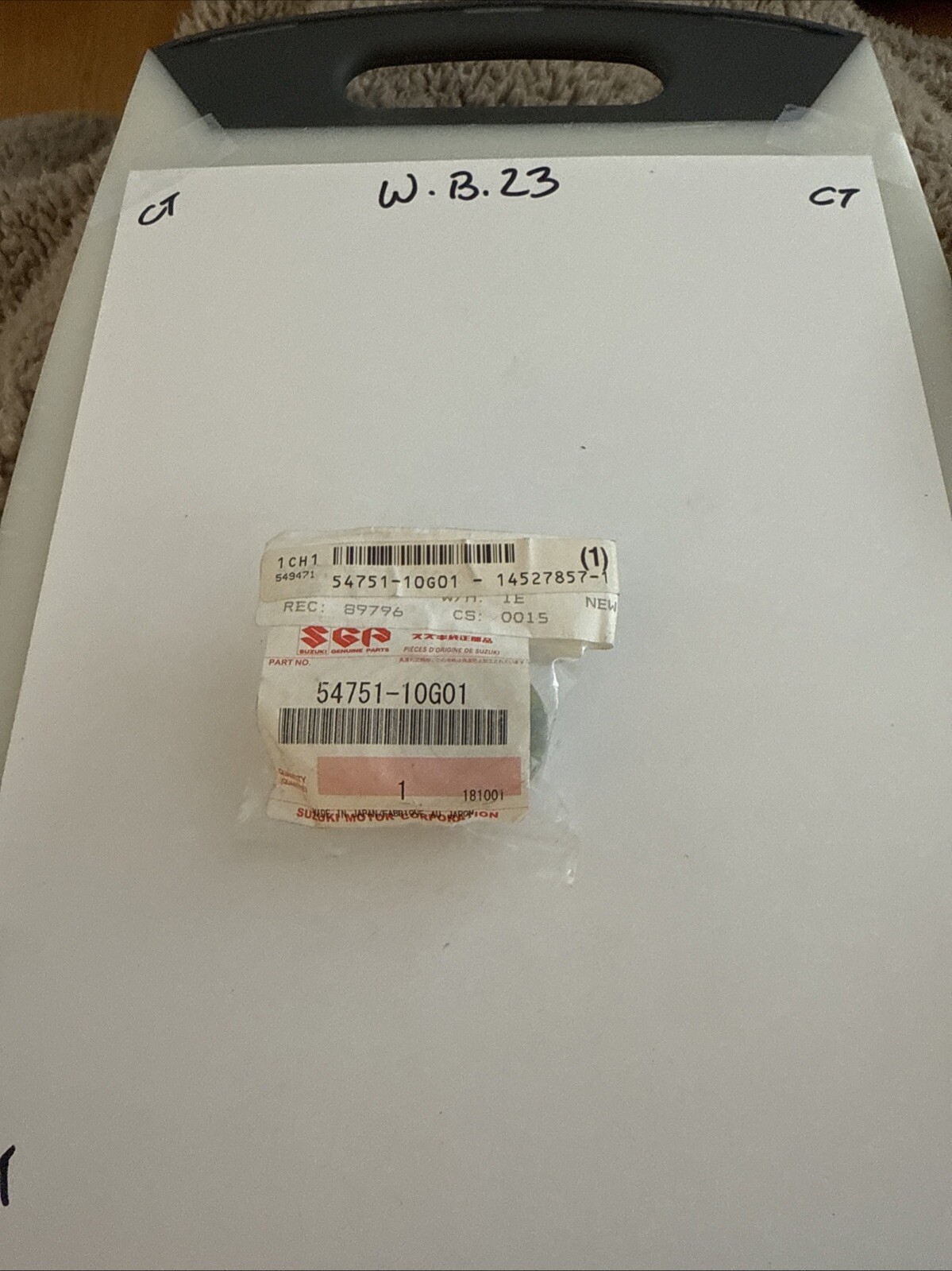 Suzuki OEM Part 54751-10G01 SPACER, FR AXLE RH