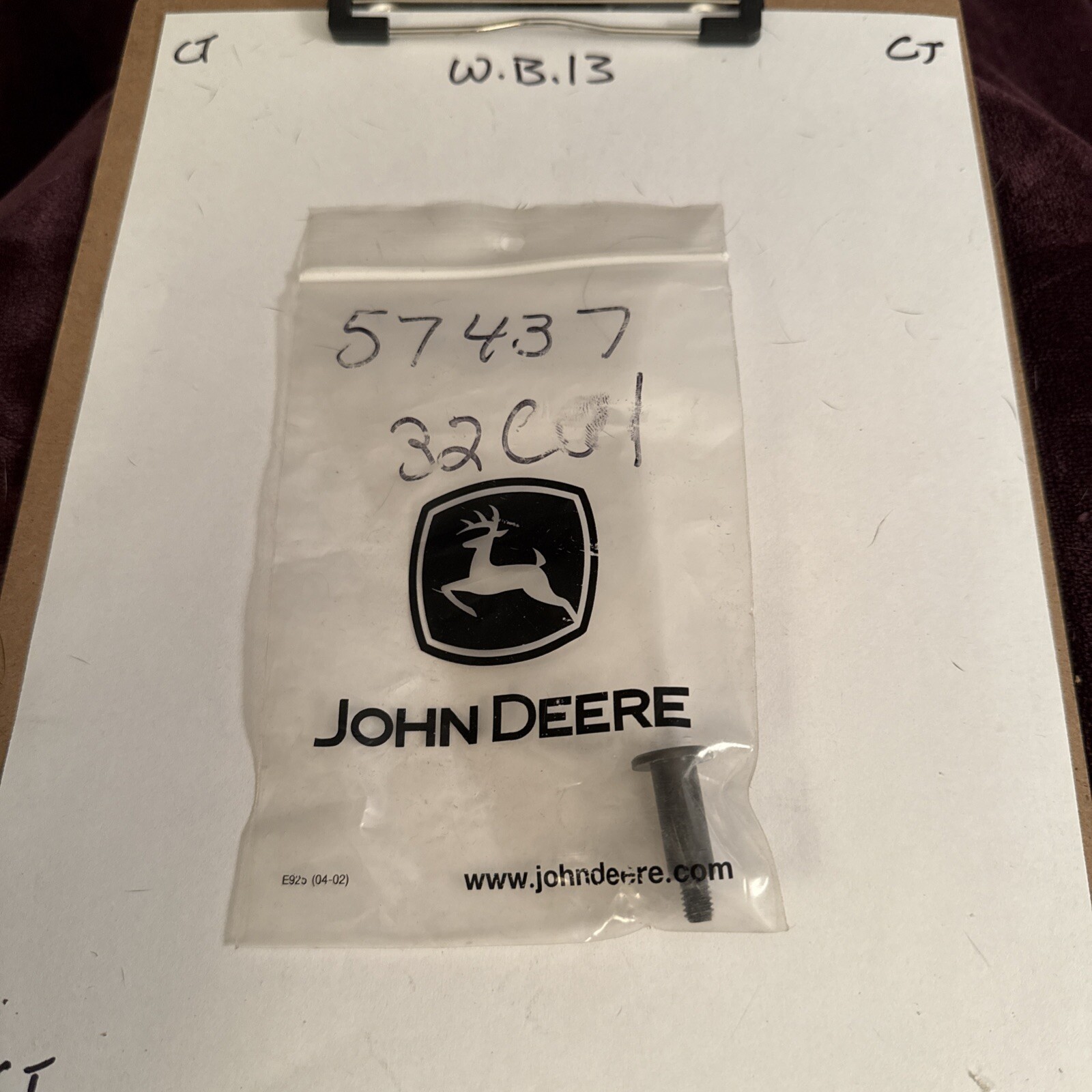 Suzuki OEM Part 57437-32C01 BOLT, LEVER