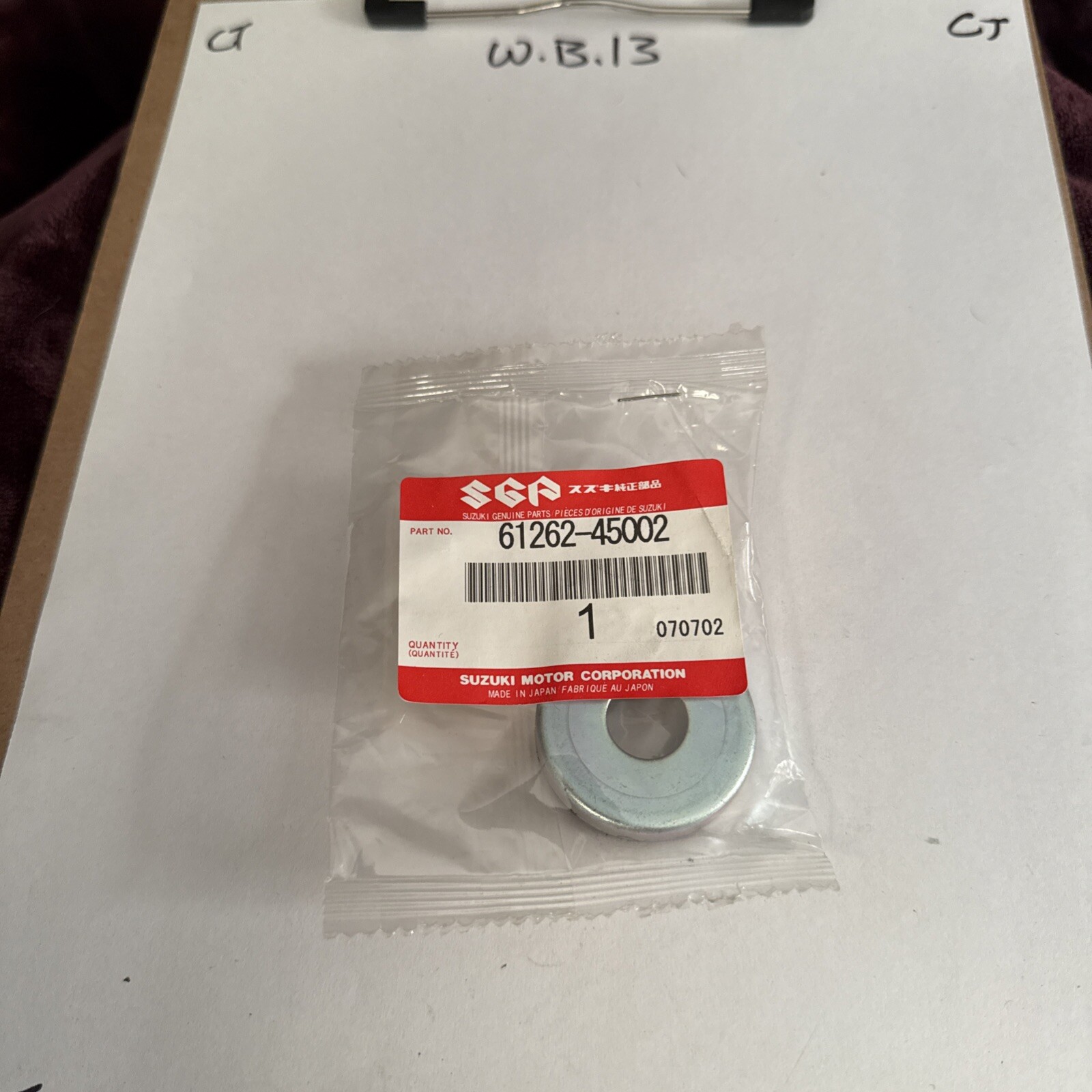 Suzuki OEM Part 61262-45002 PIVOT