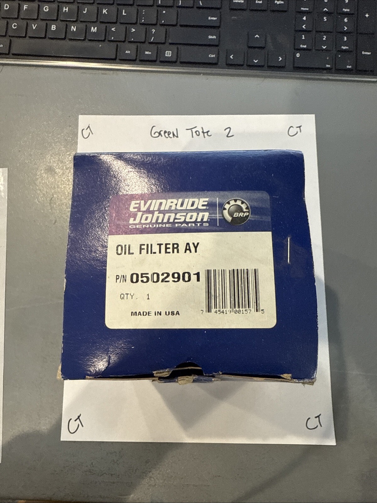 T67 OMC Evinrude Johnson 502901 0502901 Oil Filter OEM New Factory Boat Parts
