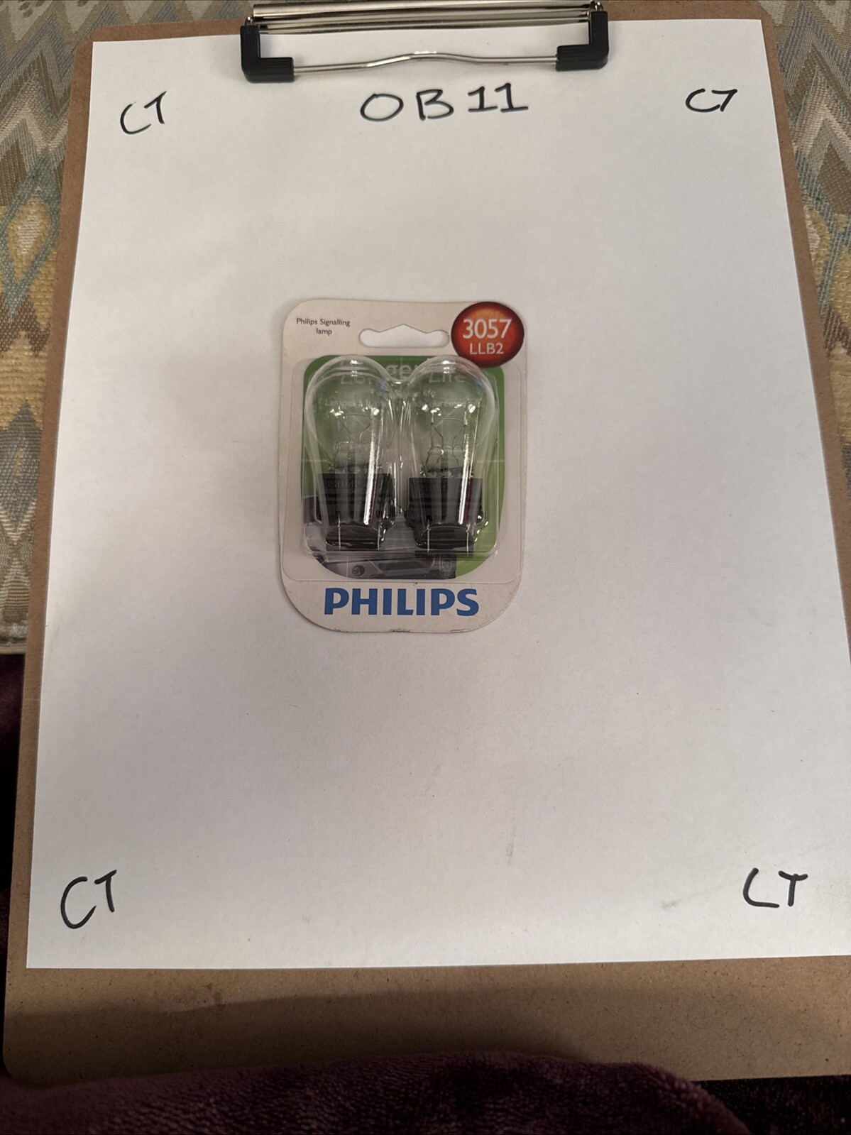 Tail Light Bulb-Longerlife - Twin Blister Pack Philips 3057LLB2