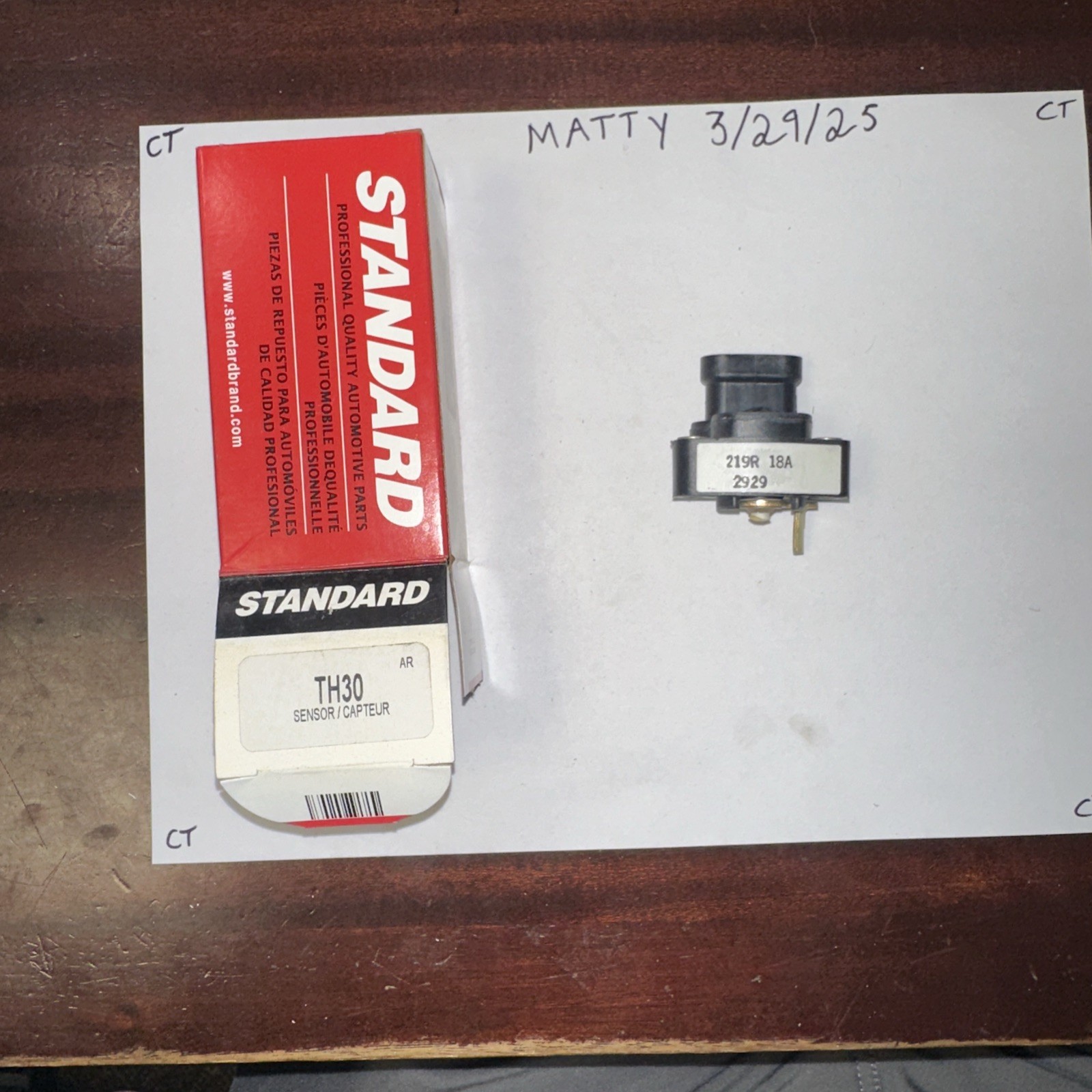 Throttle Position Sensor Standard Motor Products TH30