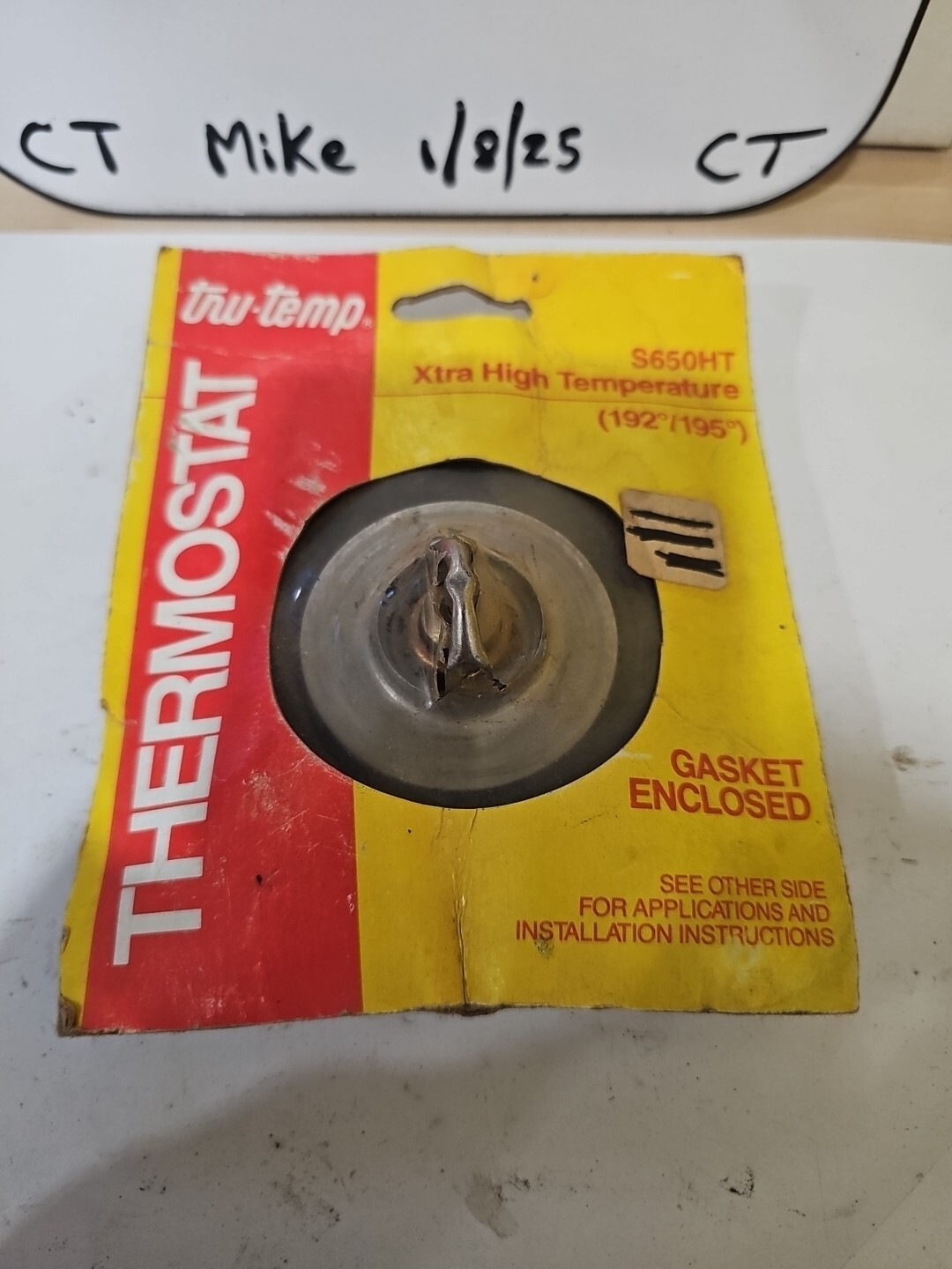 Tru-Temp Xtra High Temp Thermostat S650HT 192/195 Degree W/ gasket USA - Image 3