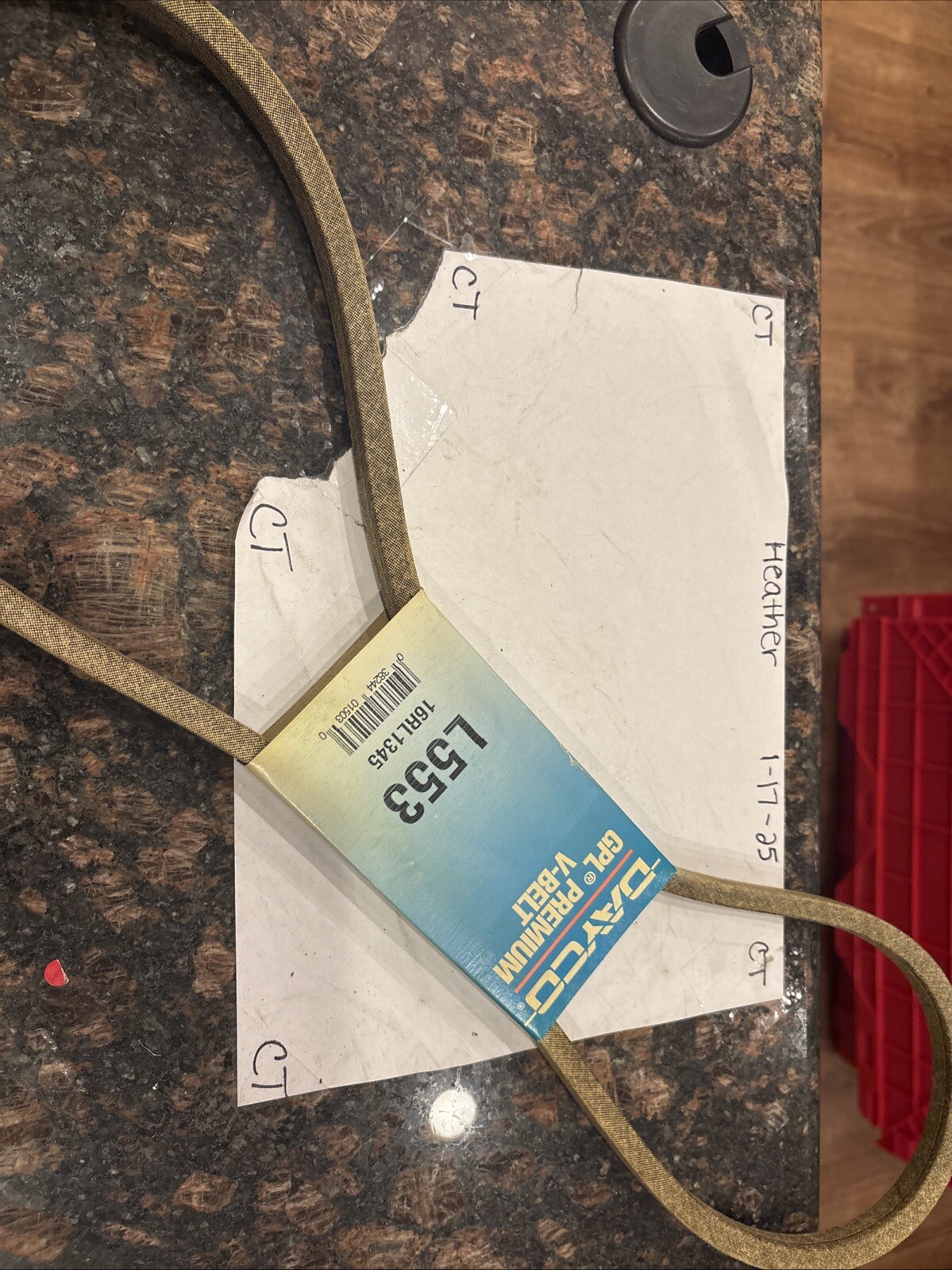 Utility V-Belt, Premium, Dayco Gpl - L553 16RL1345