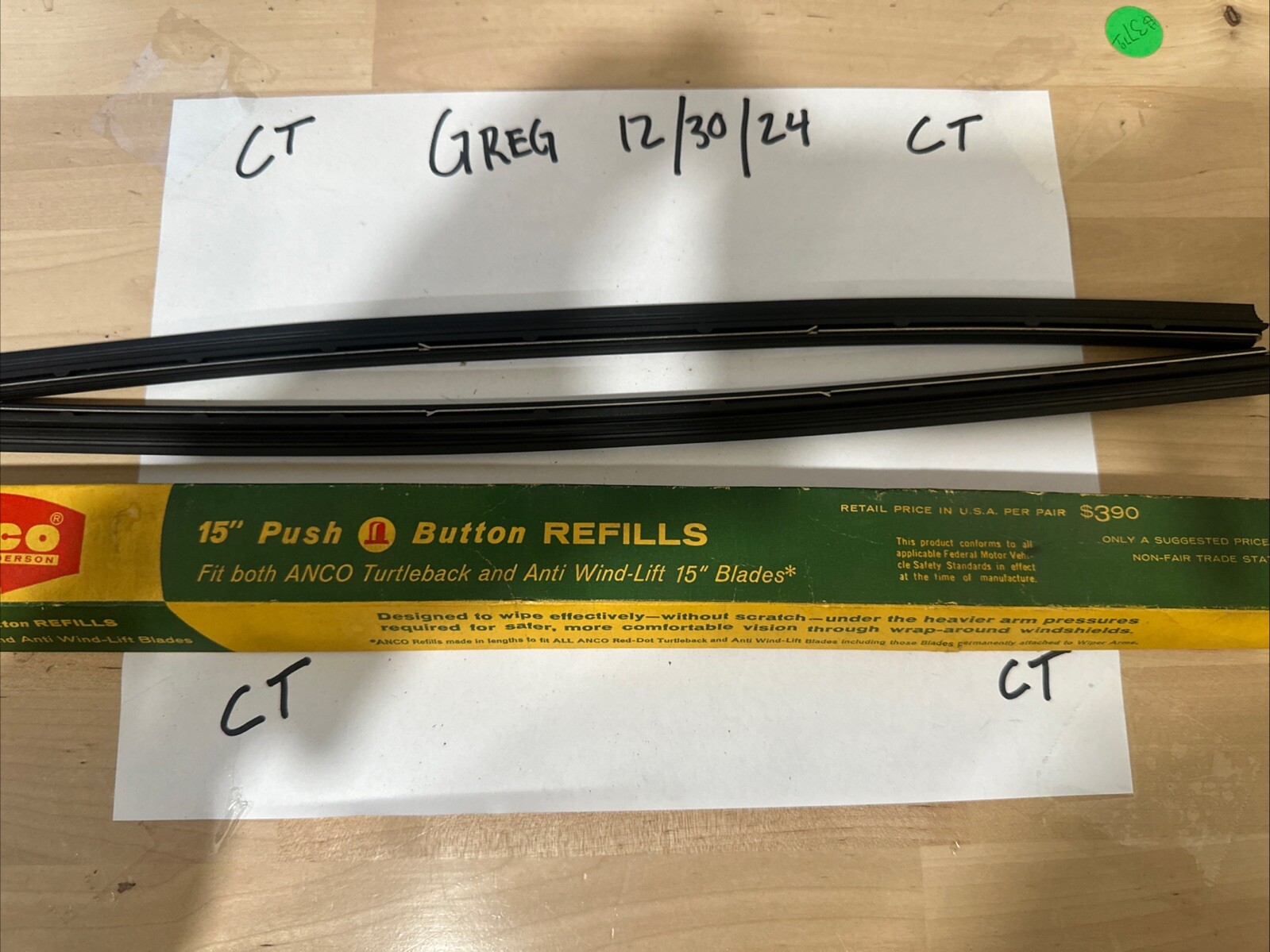 VINTAGE 15" ANCO 680 Nos Blades In Box NOS