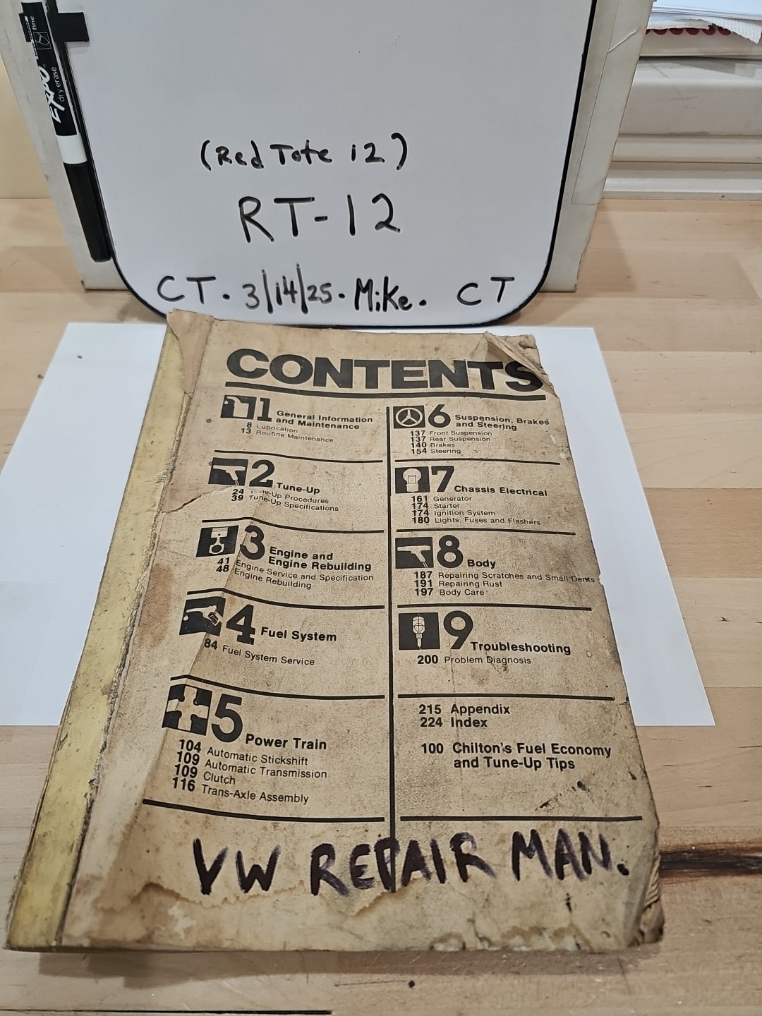 VW Service / Repair Manual Vintage VWs See Photos For Specifics Missing Cover