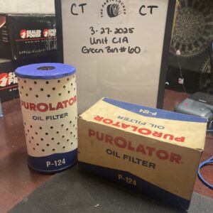 Vintage NOS Purolator Oil Filter Cartridge P-124