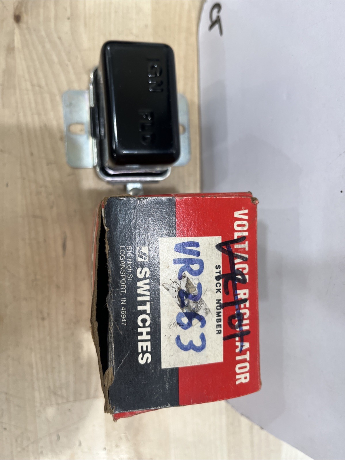 Vintage NOS VR263 Voltage Regulator 12 Volts (See Pic For Vehicle Fit) - Image 4