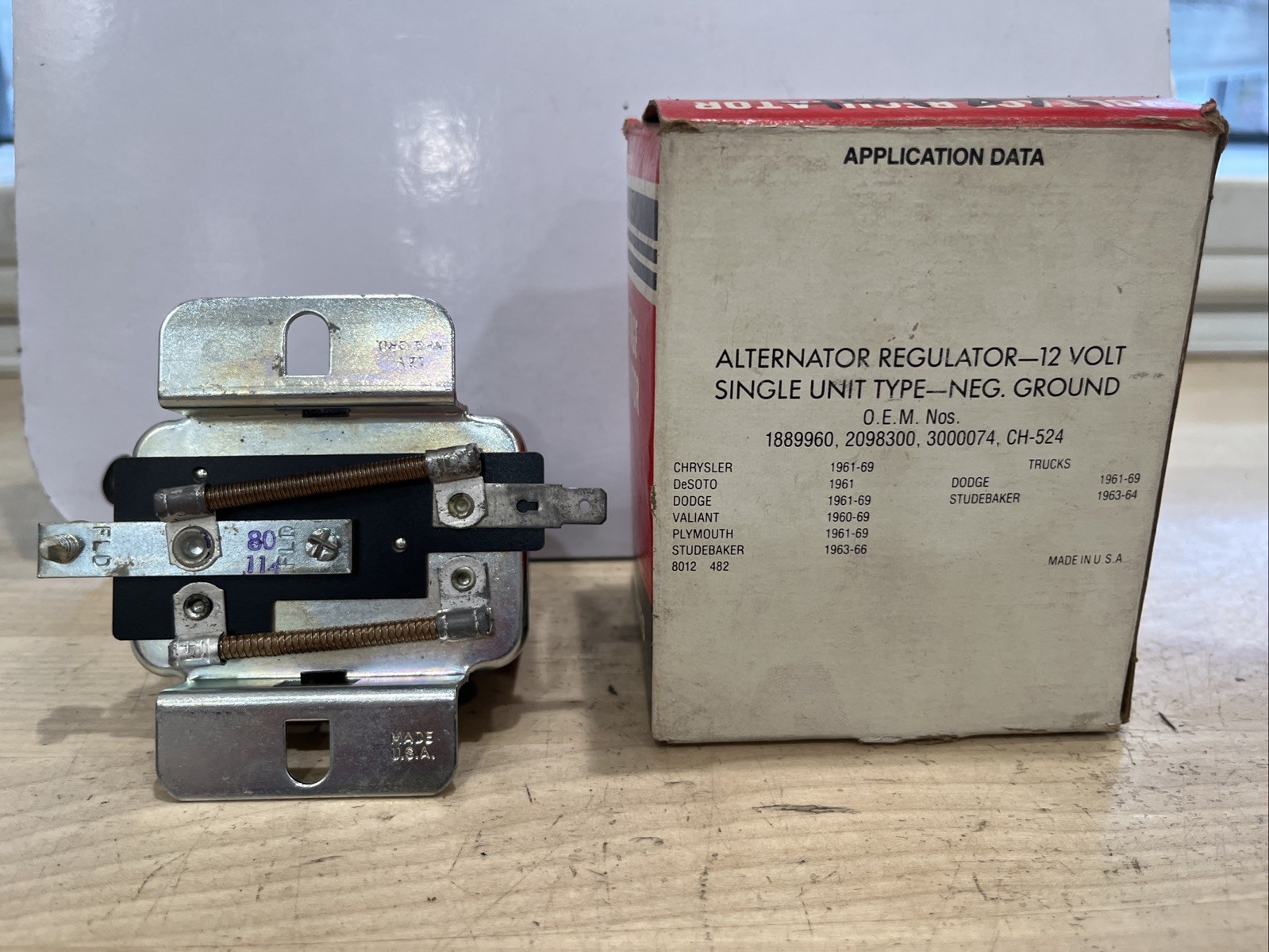 Vintage NOS VR263 Voltage Regulator 12 Volts (See Pic For Vehicle Fit) - Image 5