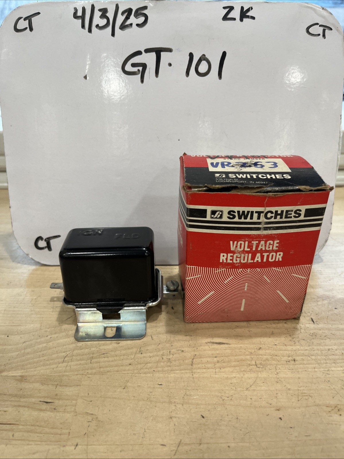 Vintage NOS VR263 Voltage Regulator 12 Volts (See Pic For Vehicle Fit)