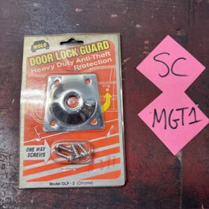 Vintage WOLO Door Lock Guard DLP-2 Chrome W/one Way Screws