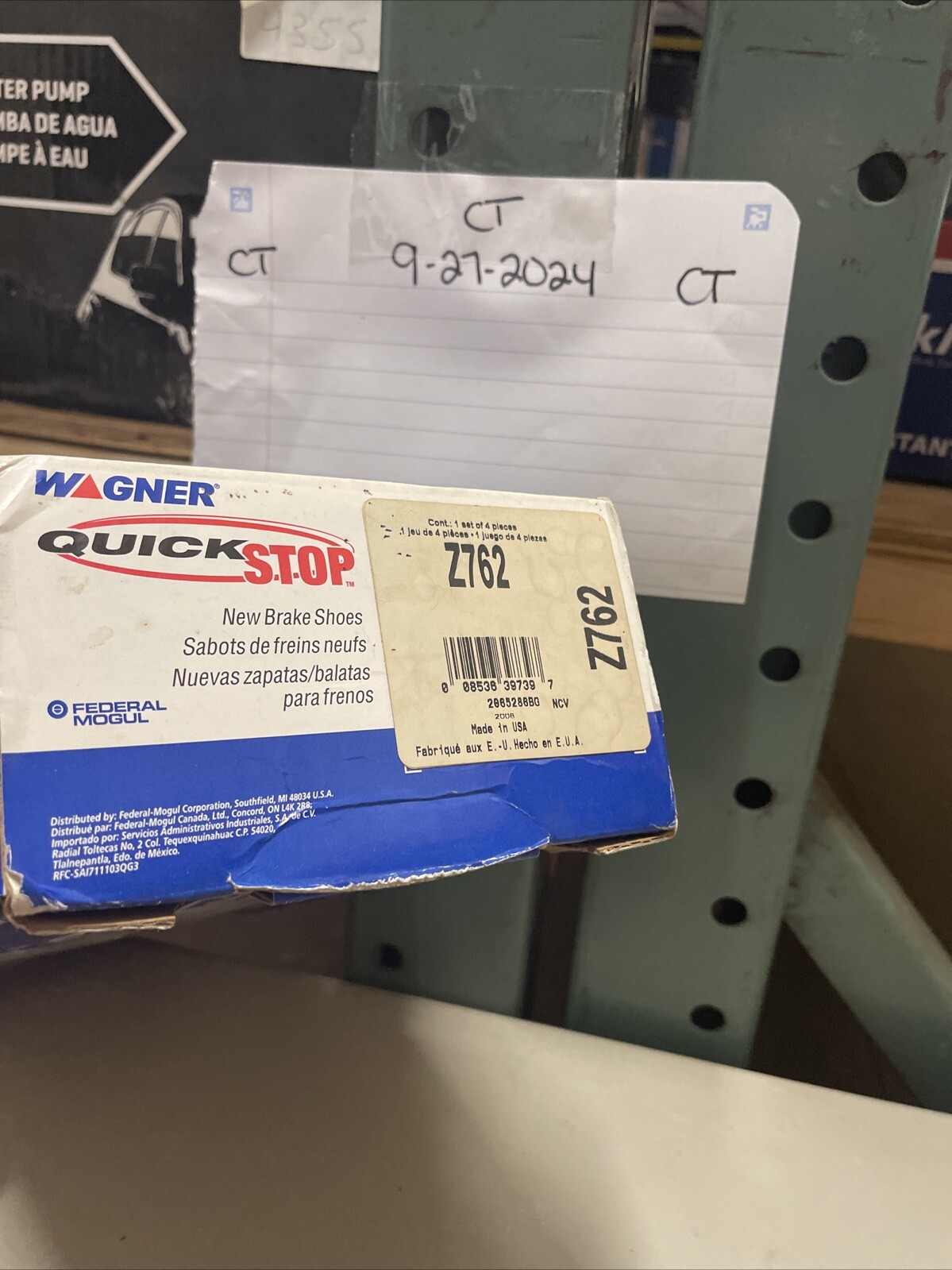 Wagner QuickStop Wagner Brake Z762 Drum Brake Shoe