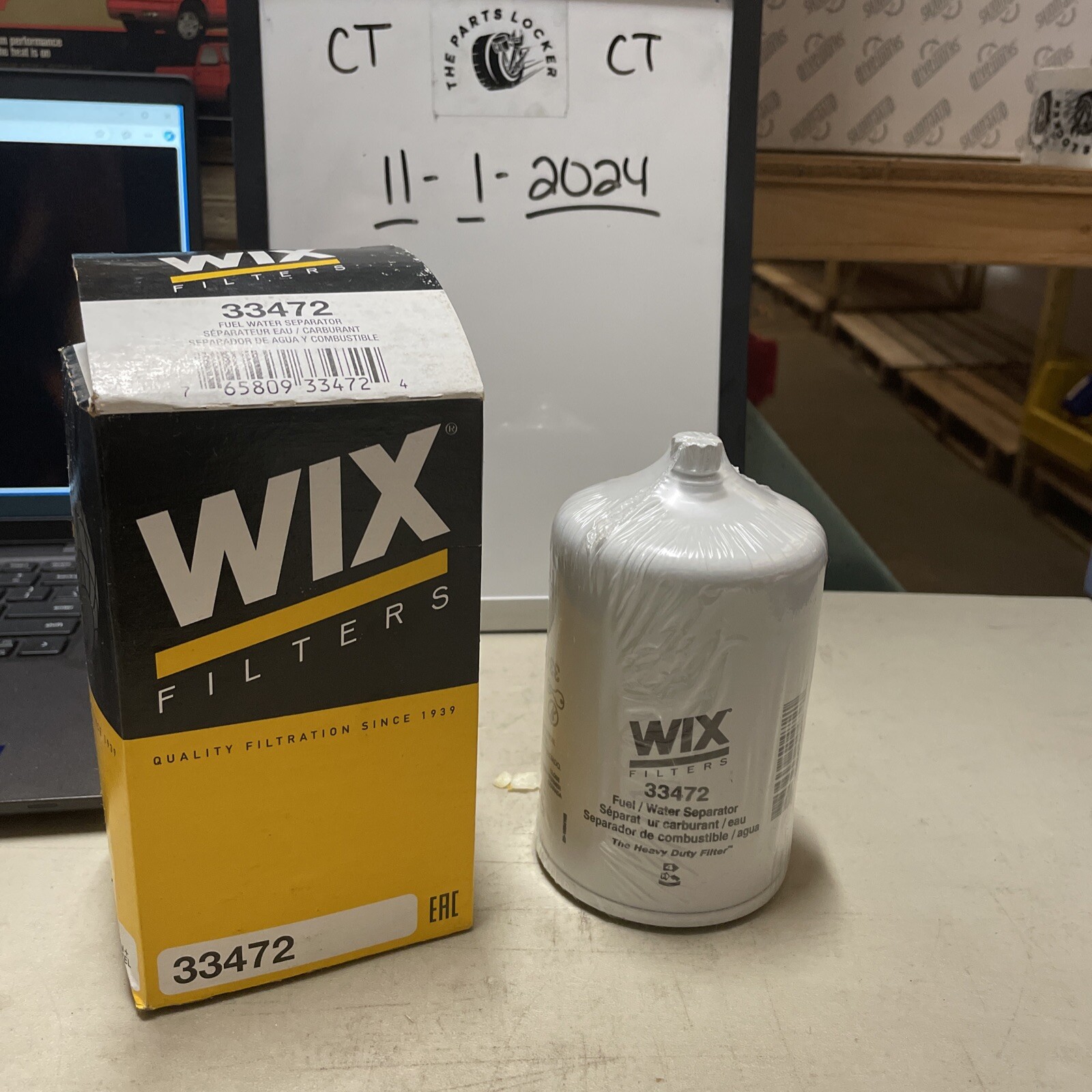 Wix 33472 Fuel Water Separator Filter (Spin-On) (Heavy Duty)