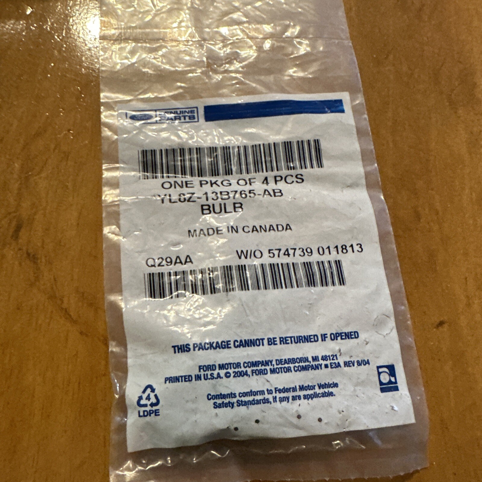 01-05 Escape Instrument Dash Panel Warning Light Bulbs 4pk Green YL8Z-13B765-AB