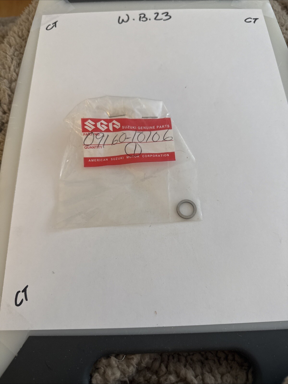 09160-10106-000 Suzuki Washer(10x14x1.6) 0916010106000, New Genuine OEM Part