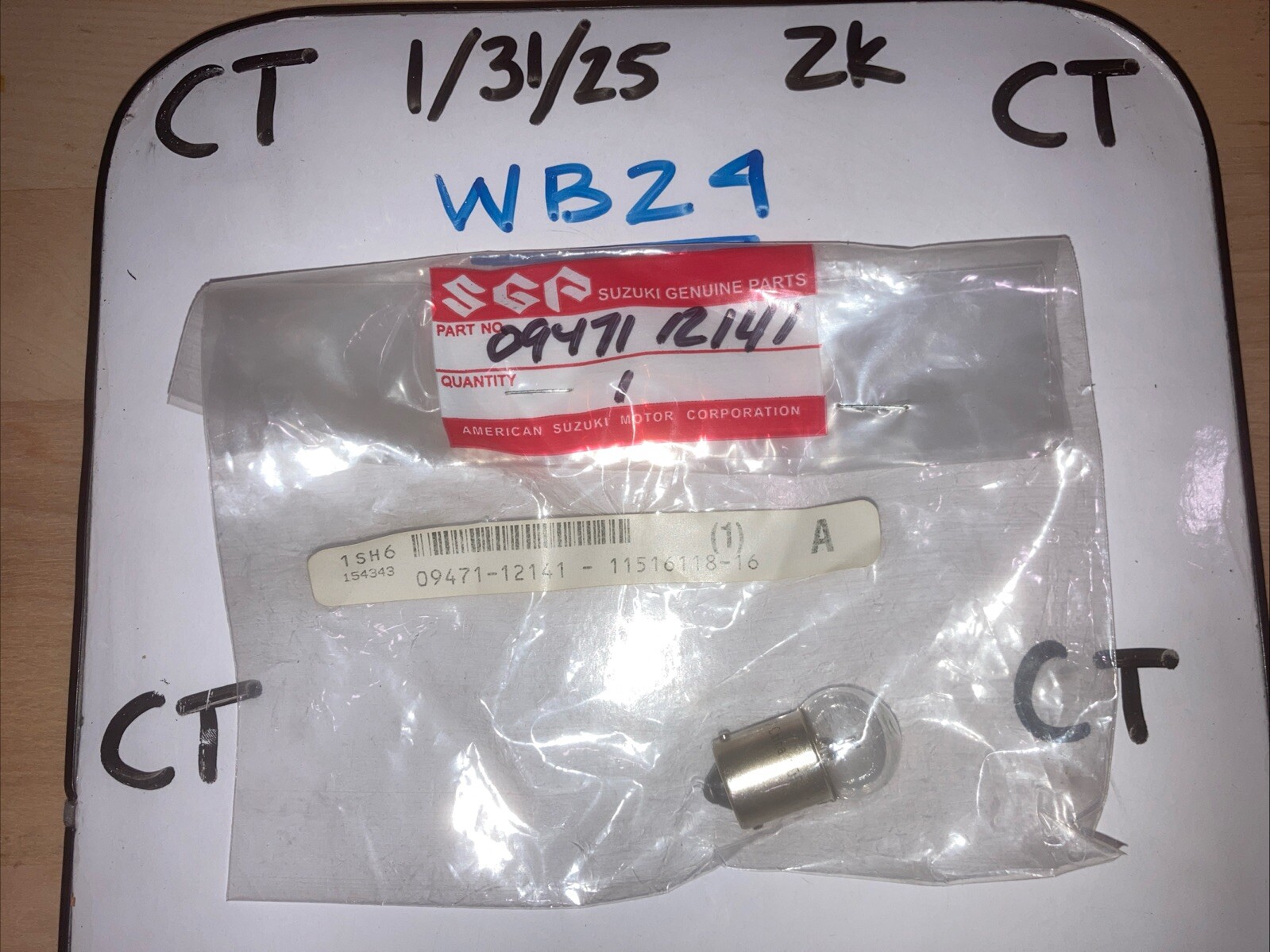 09471-12141 Suzuki Bulb (12v8w) New Genuine OEM Part