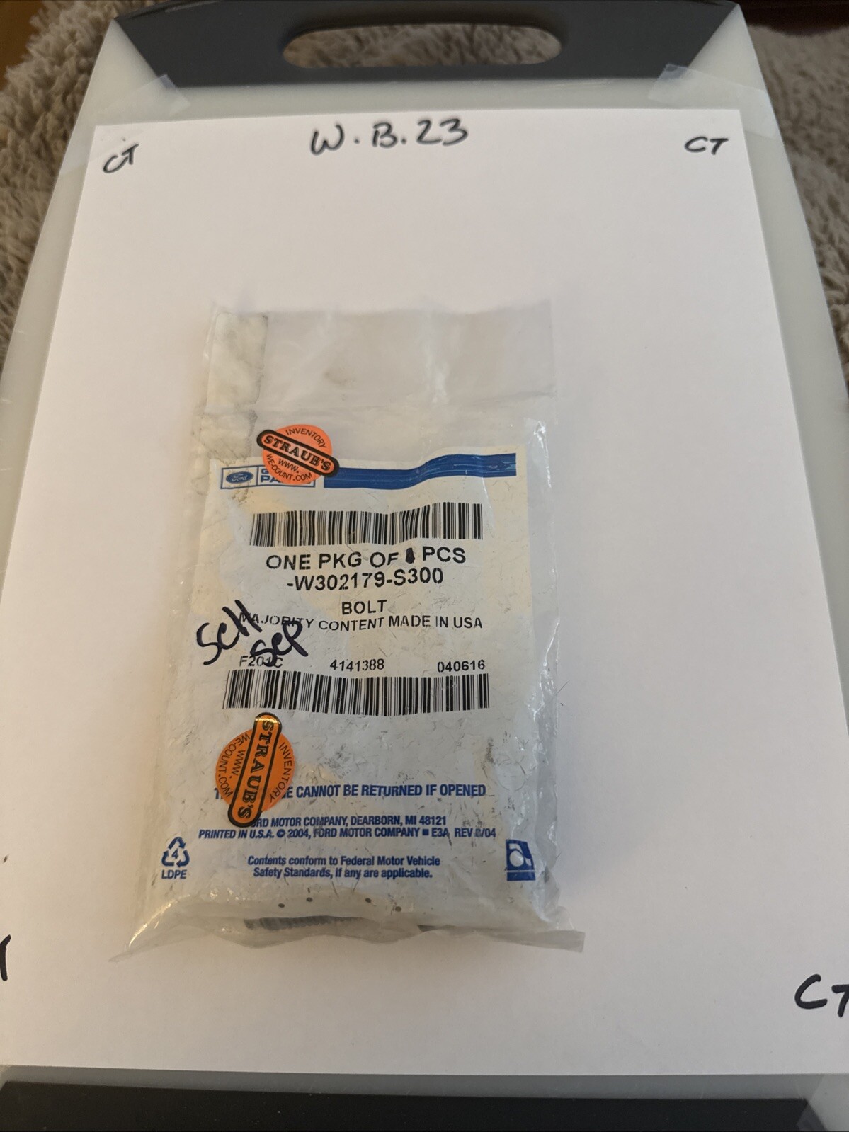 (1) FORD OEM 15-23 Expedition Axle Housing-Axle Tube Mount Bolt W302179S300