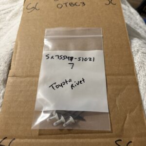 (1) Genuine Toyota Side Molding Rivet 75547-51021 Sold Individually