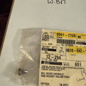 (1) Gm Screw 09417726 OEM NOS Sold Individually